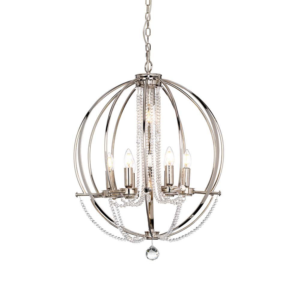 Elstead LIGHTING Kronleuchter, Leuchtmittel nicht inklusive, Kronleuchter Deckenleuchte Hängelampe Esszimmerlampe D 60,7 cm Stahl 7