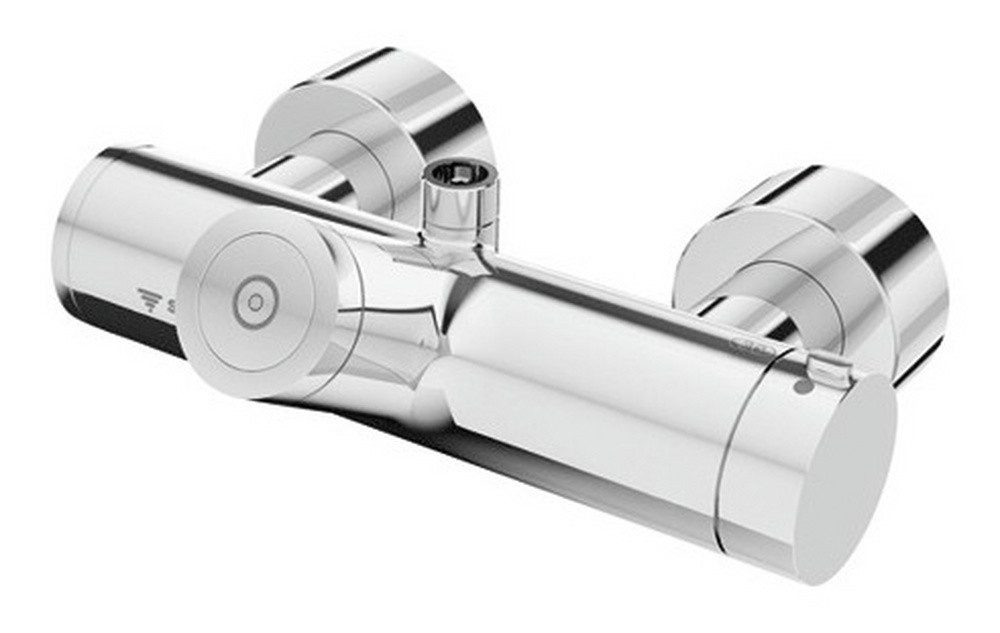 Schell Brausethermostat Vitus Aufputz-Duscharmatur Batteriebetrieb CVD-Touch-Elektronik Abgang