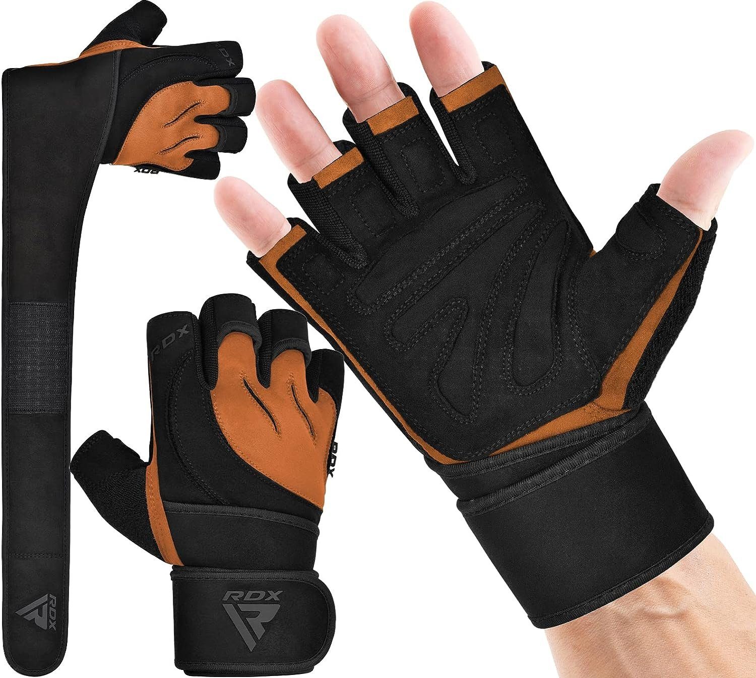 RDX Trainingshandschuhe RDX Fitness Handschuhe Trainingshandschuhe Lang Handgelenkstütze Sport