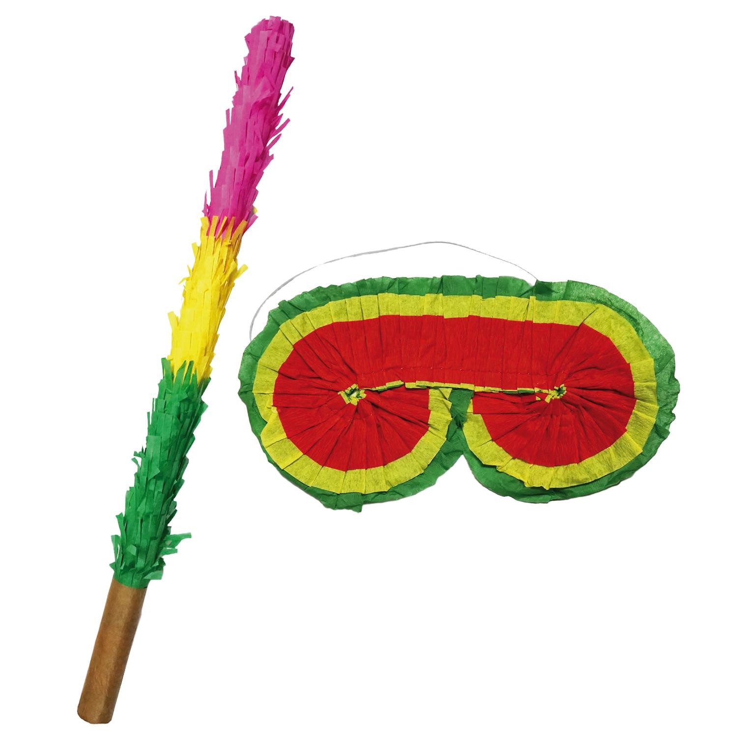 Party Factory Pinata Pinata Stab und Maske Pinatazubehör für Zahlen- oder Motiv-Pinata, Zubehör für Pinatas