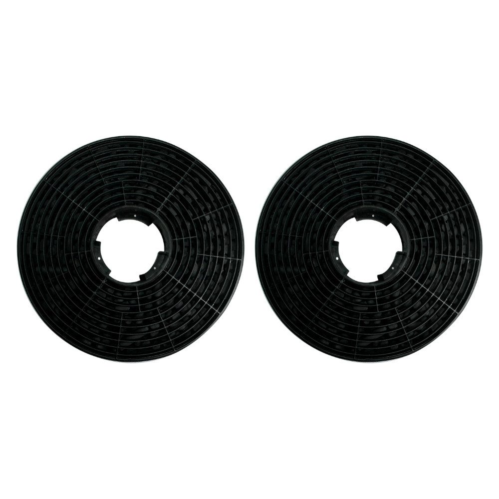 Trade-Shop Aktivkohlefilter 2x passend für Respekta CH 22058 IXA, CH 22078 IX, CH 3100 GIS, Zubehör für Respekta MIZ0058 MIZ0058N, PKM CF130, Bomann KF563, Sogedis 352C66, Durchmesser: 10,5 cm / Höhe: 2,5 cm / Aufnahmebohrung innen: 3 cm