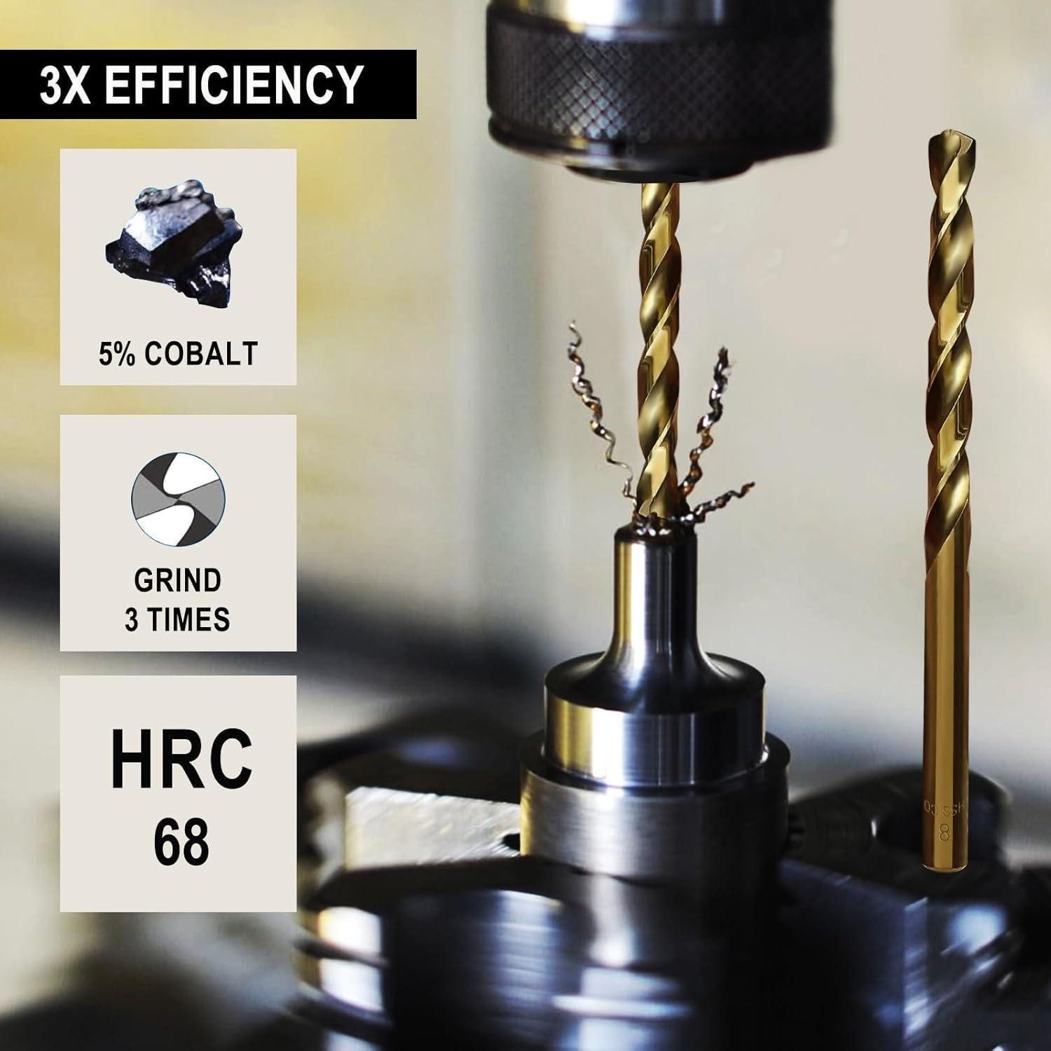 LuxusKollektion Metallbohrer Metallbohrer HSS M35 Cobalt 5 Prozent Einheitsgröße set 4-Quality Plus