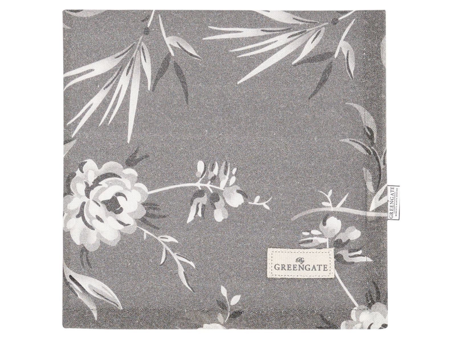 Greengate Stoffserviette Aslaug Stoffserviette dark grey 40x40cm