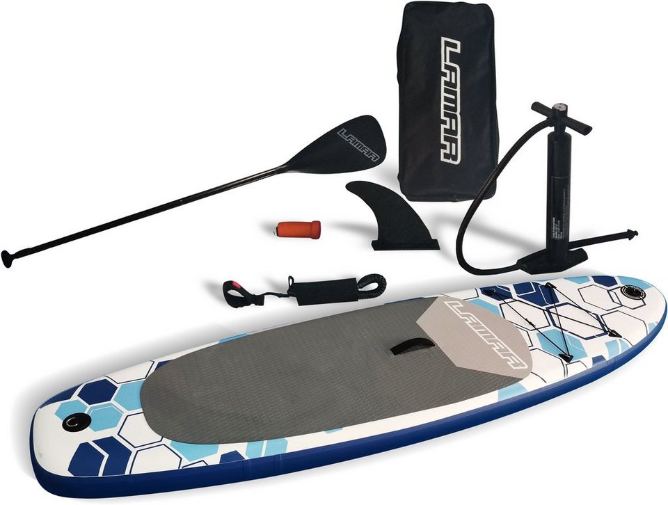 Lamar SUP-Board I-SUP 290 Be Cool, Fishboard, (Set, 5 tlg., mit Paddel, Pumpe  und Transportrucksack)