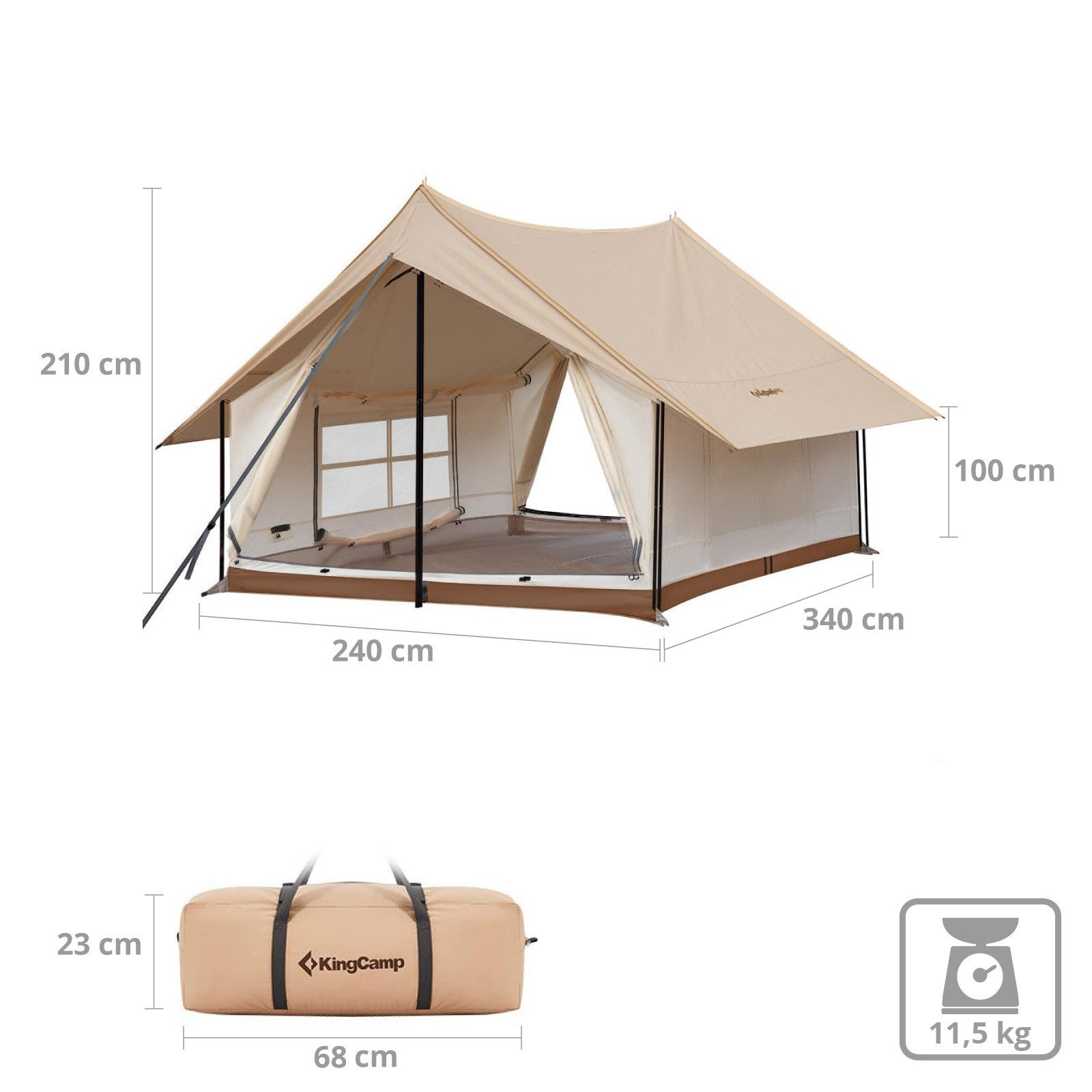 KingCamp Firstzelt Hauszelt Pinehouse II Familien günstig online kaufen