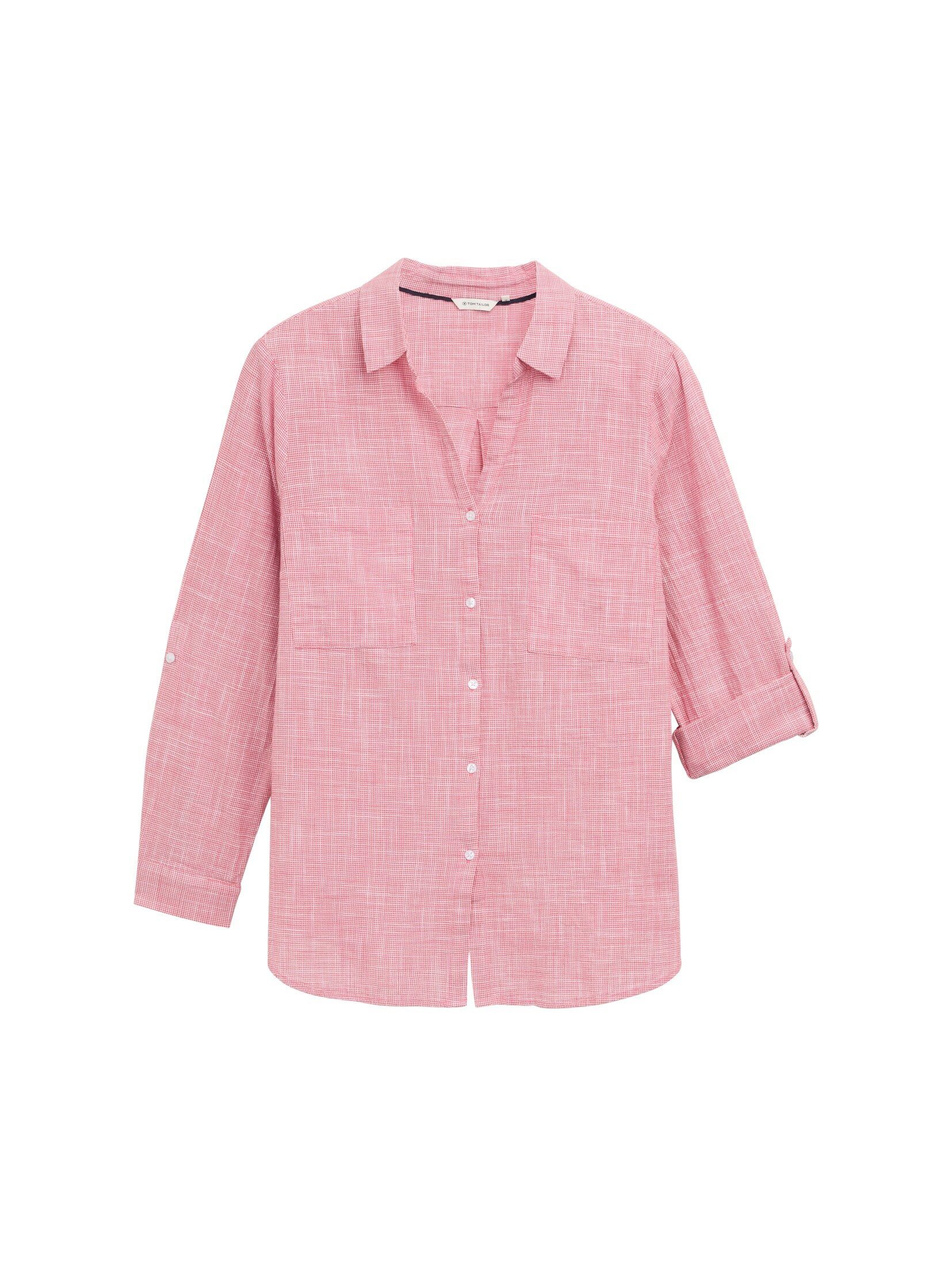 TOM TAILOR PLUS Langarmbluse Blusen & Shirts Plus Size - Bluse mit Brusttas günstig online kaufen