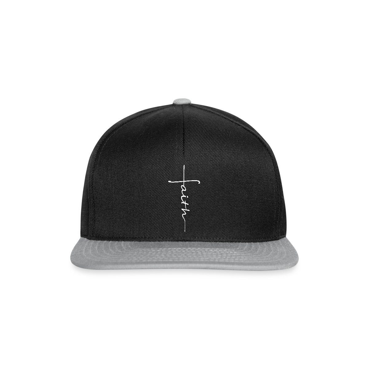 Spreadshirt Snapback Cap Faith Glaube Kreuz Religion Christentum Snapback Cap (1-St)