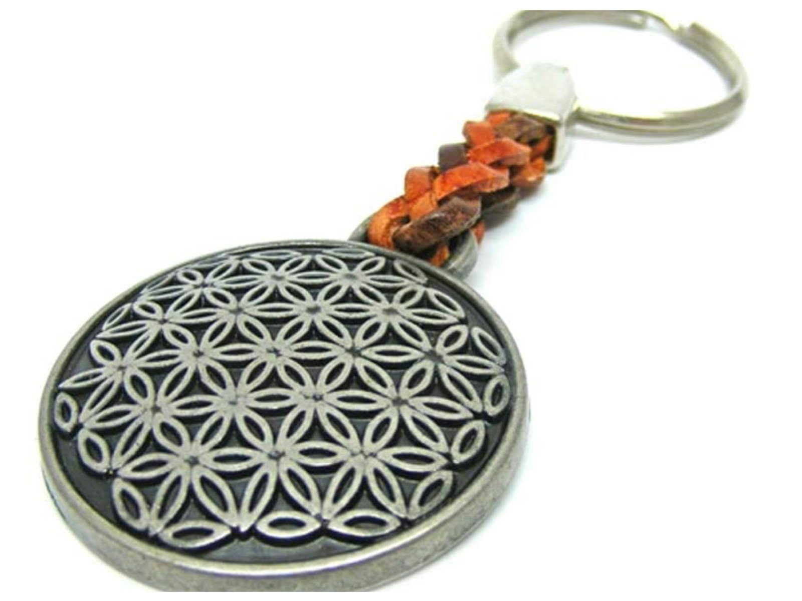 LK Trend & Style Schlüsselanhänger Symbole aus Metal, geflochtenem Leder und Schlüsselring, tierische sowie keltische Kraft Symbole