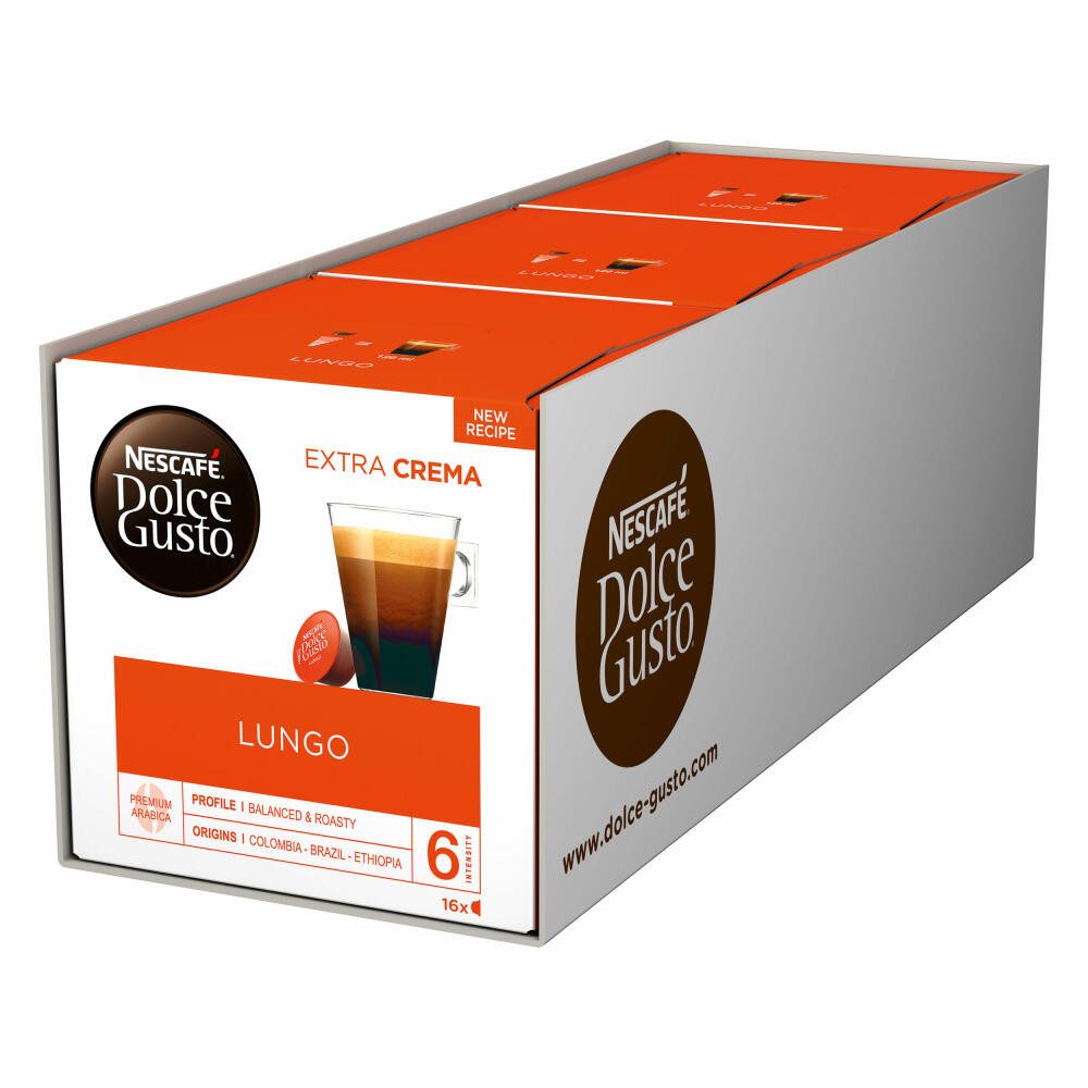 NESCAFÉ® Dolce Gusto® Kaffee Caffè Lungo 3er Set, 3 x
