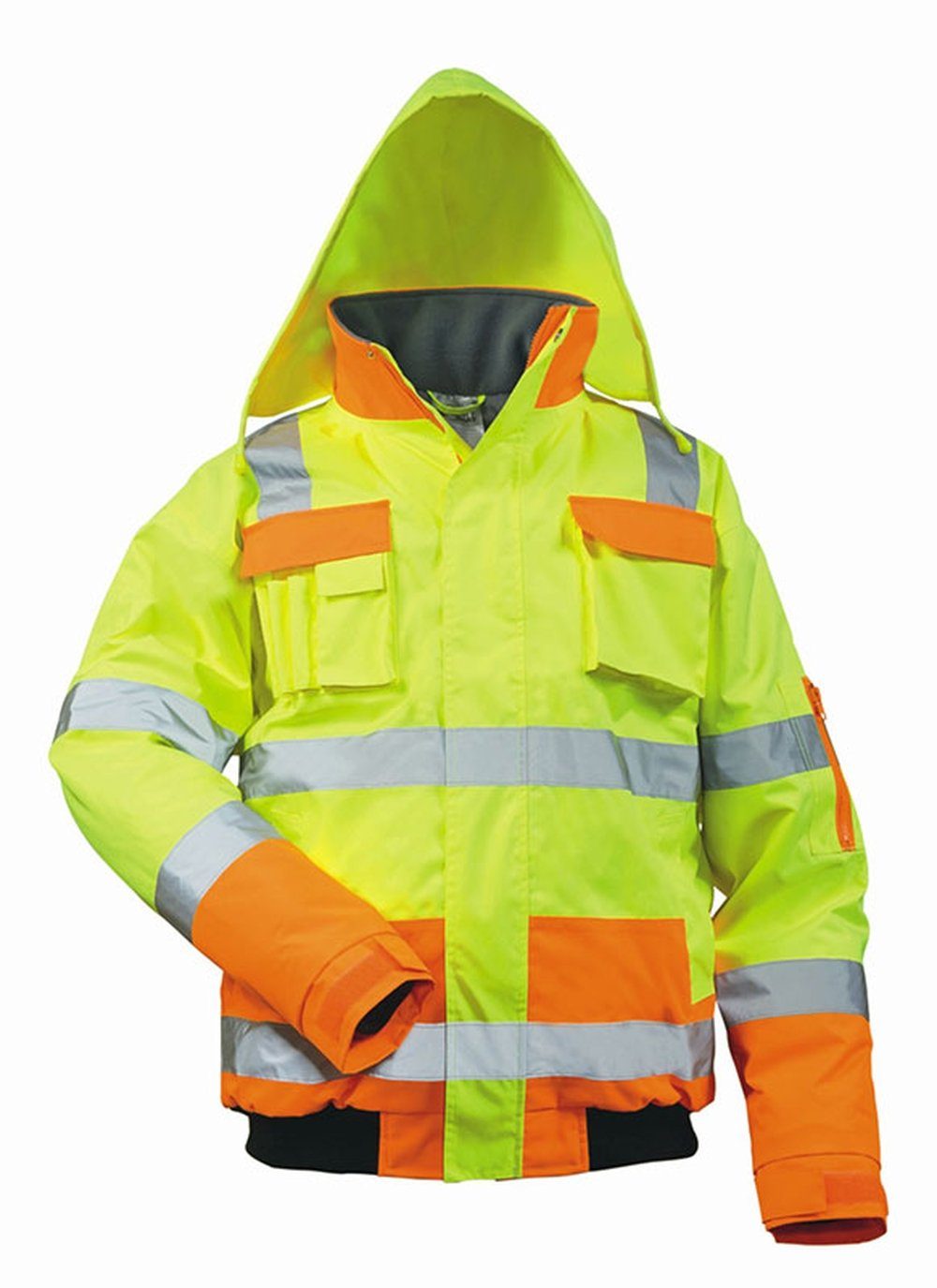 Safestyle Schutzjacke MATS WARNSCHUTZ PILOTJACKE GELB/ORANGE SAFESTYLE, EN  ISO 20471, EN343 MIT SCHULTERREFLEXNorm EN ISO 20471 Klasse 3, EN 343  Klasse 3/1, EN ISO 13688Obermaterial 100% Polyester, Oxford,  PU-beschichtetWassersäule 2.000 mmFutter 100