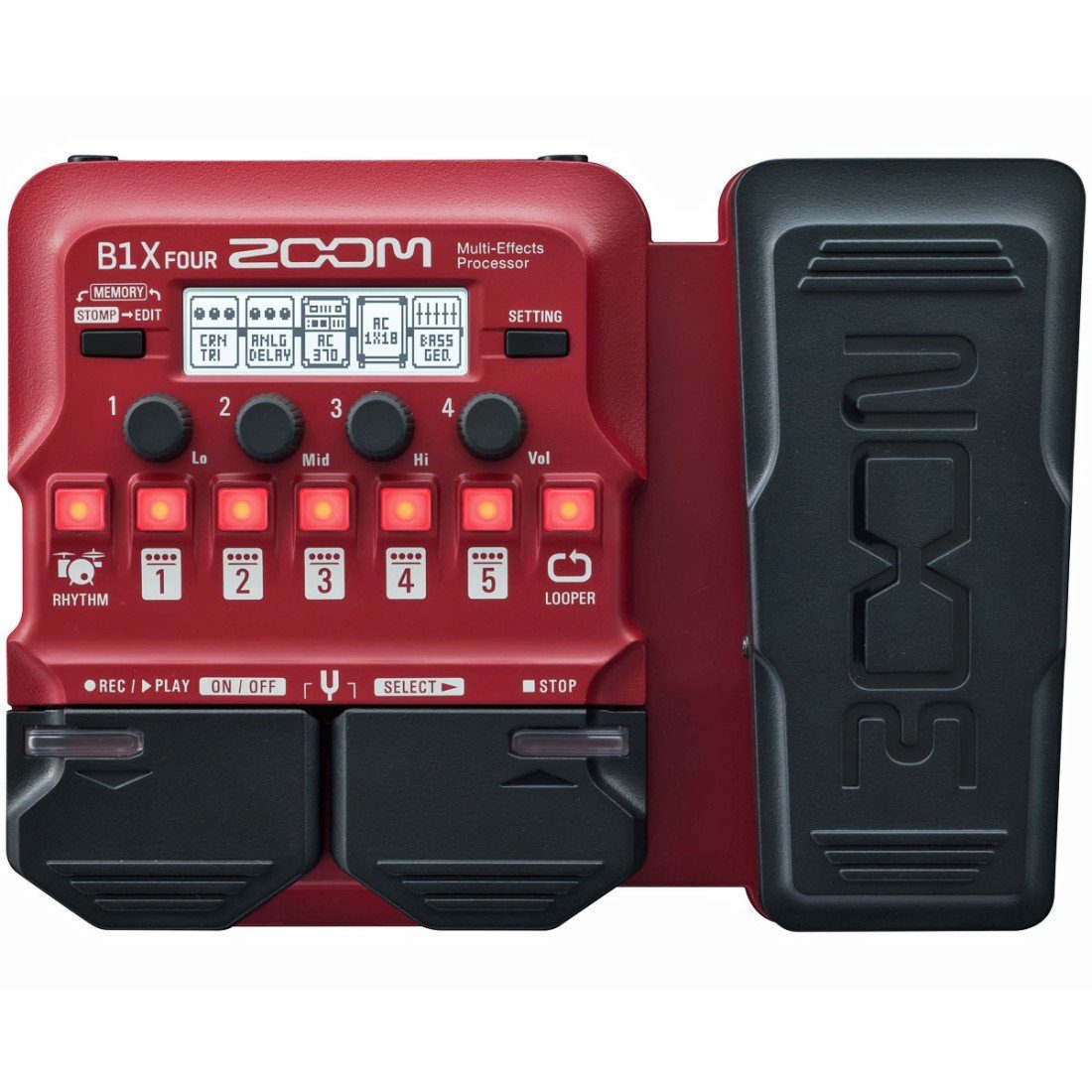 Zoom Audio E-Gitarre Zoom B1X FOUR Multi-Effektgerät für Bass, Effekt-Pedal für Bass