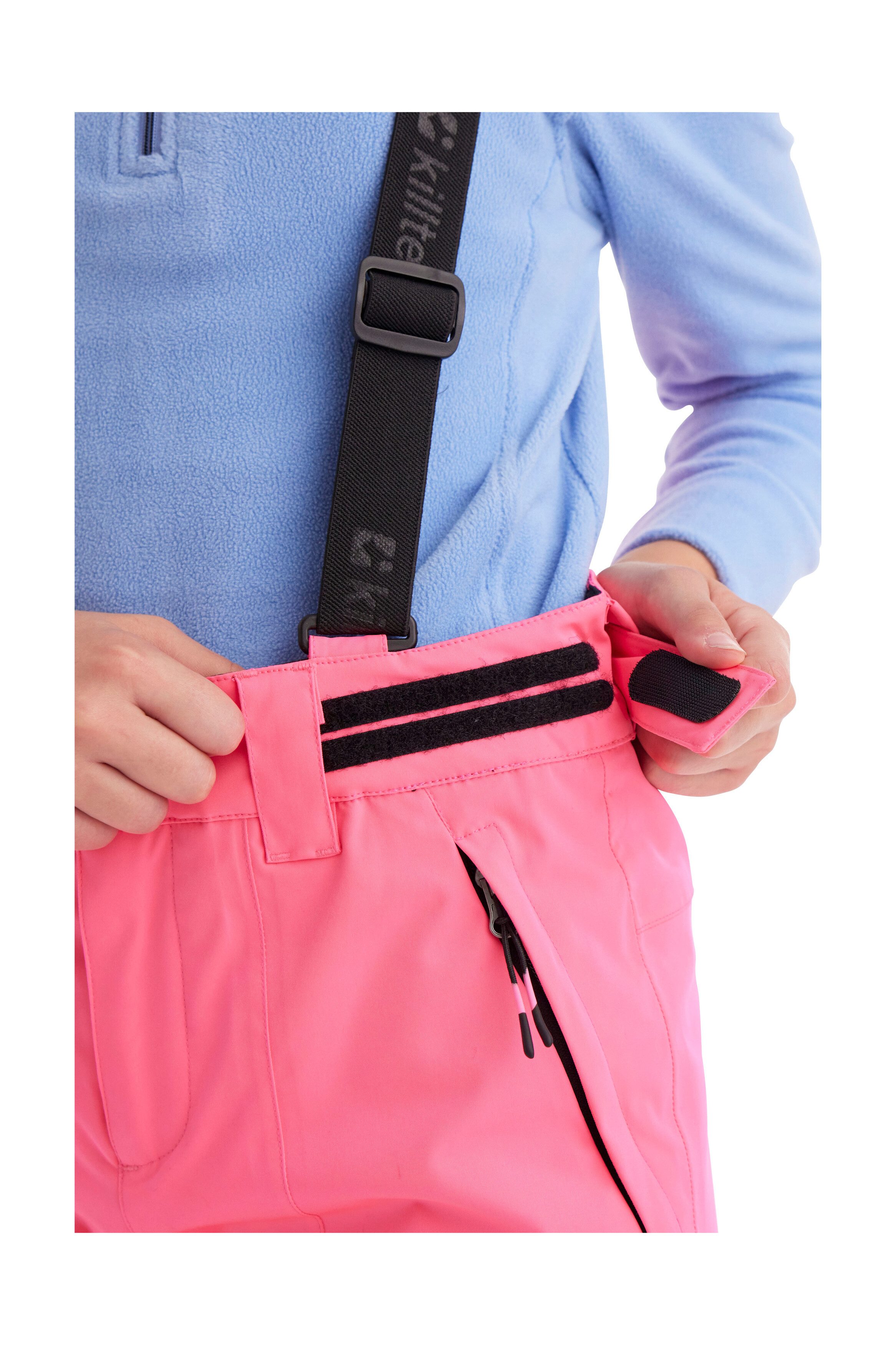 Killtec Skihose Girls Skihose 242 Wasserdicht, atmungsaktiv, abnehmbare Träger, rutschfester Schneefang – Bild 4 von 5