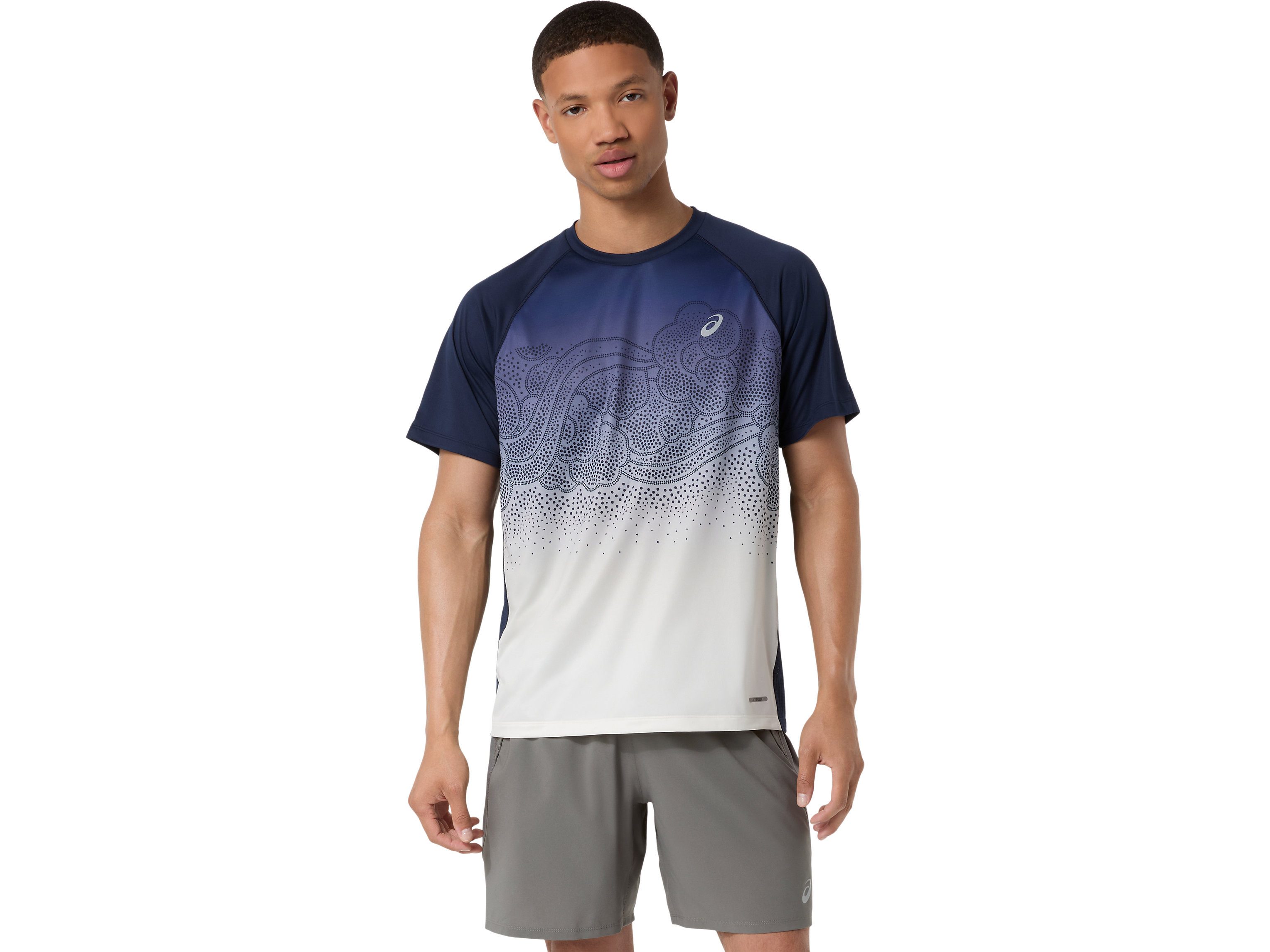 Asics Laufshirt ROAD FADE SS TOP Kurzarm, für Erwachsene, mit Grafik-Print, mit Mesh-Einsätzen. € 48,99