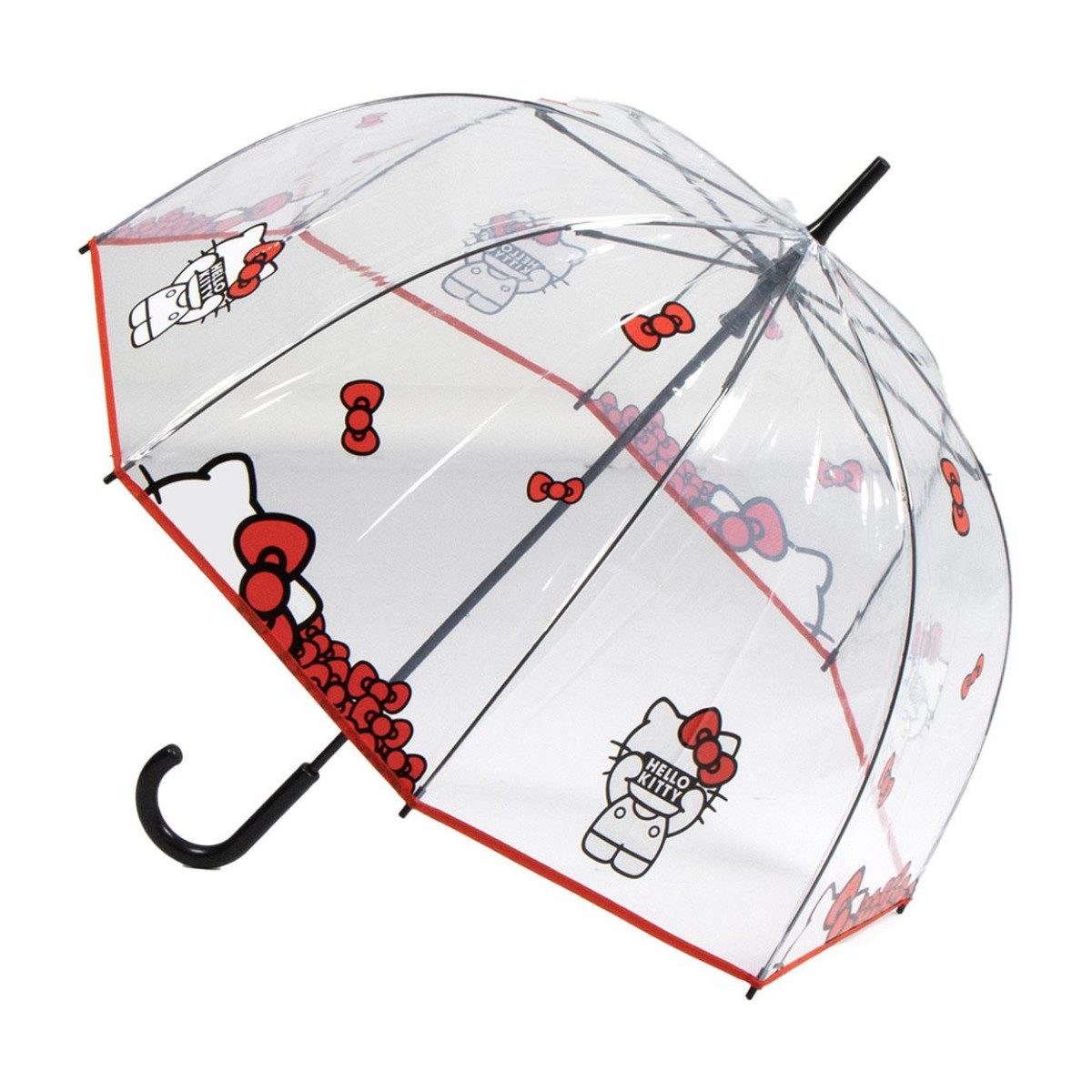 Cerda Stockregenschirm Hello Kitty Regenaccessoire – stabiler transparenter Schirm 60 cm
