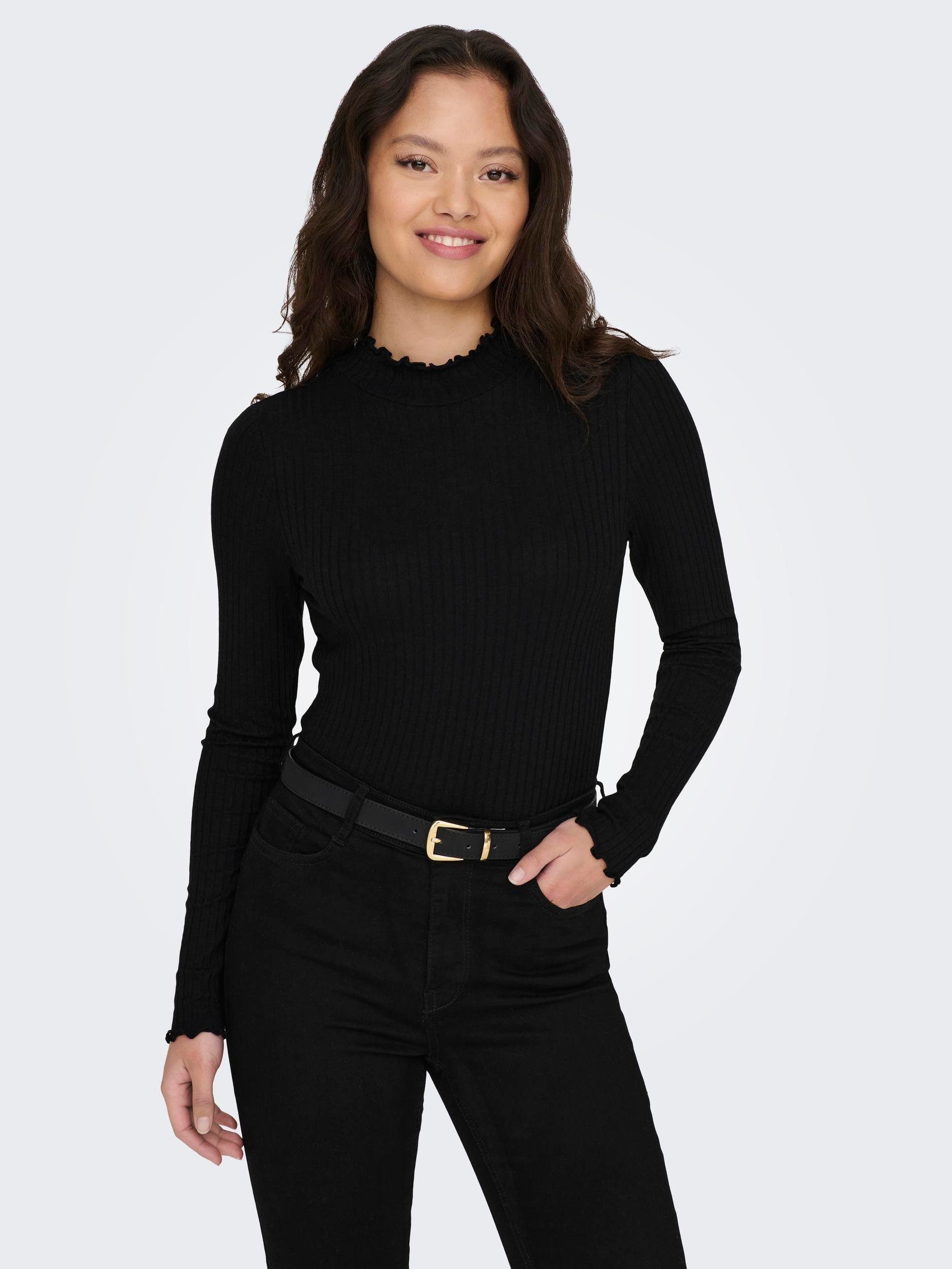 de NOOS HIGHNECK Black Langarmshirt L/S YONG JDY TOP JDYFRANSISKA JRS JACQUELINE