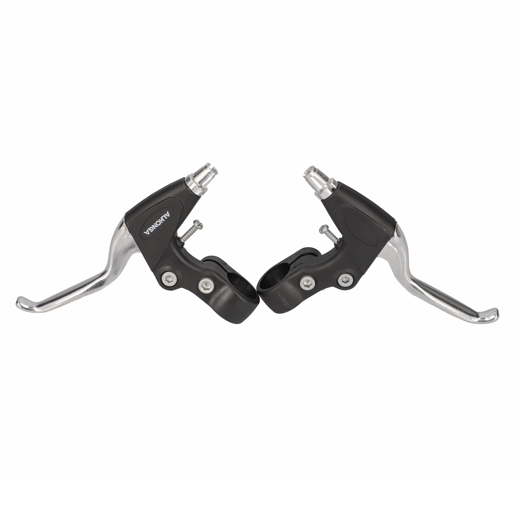 ALHONGA Bremsgriff Alhonga Bremshebel 3 Finger Set Aluminum Silber