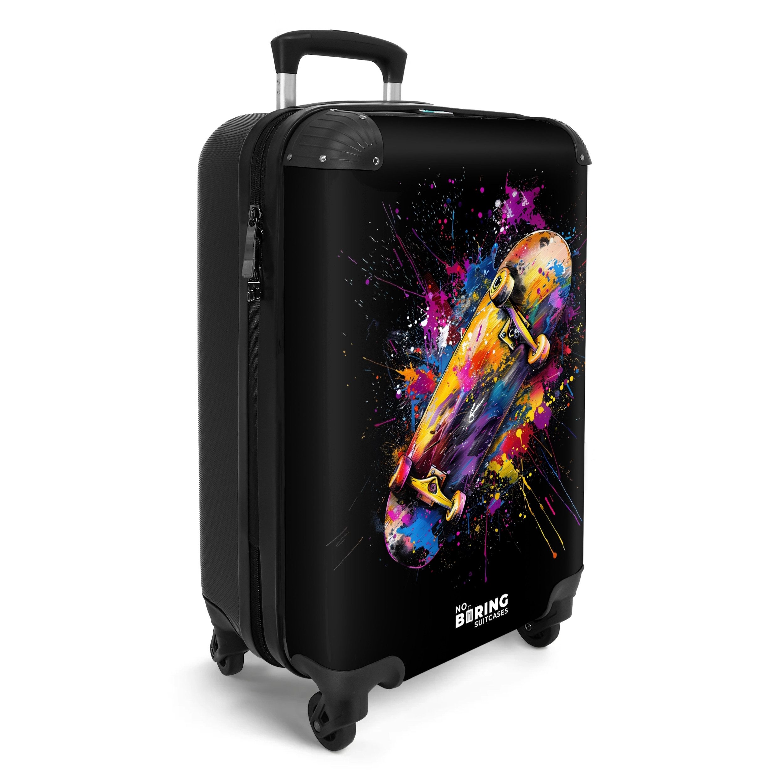 NoBoringSuitcases.com© Hartschalen-Trolley Skateboard mit Graffiti 55x35x20 günstig online kaufen