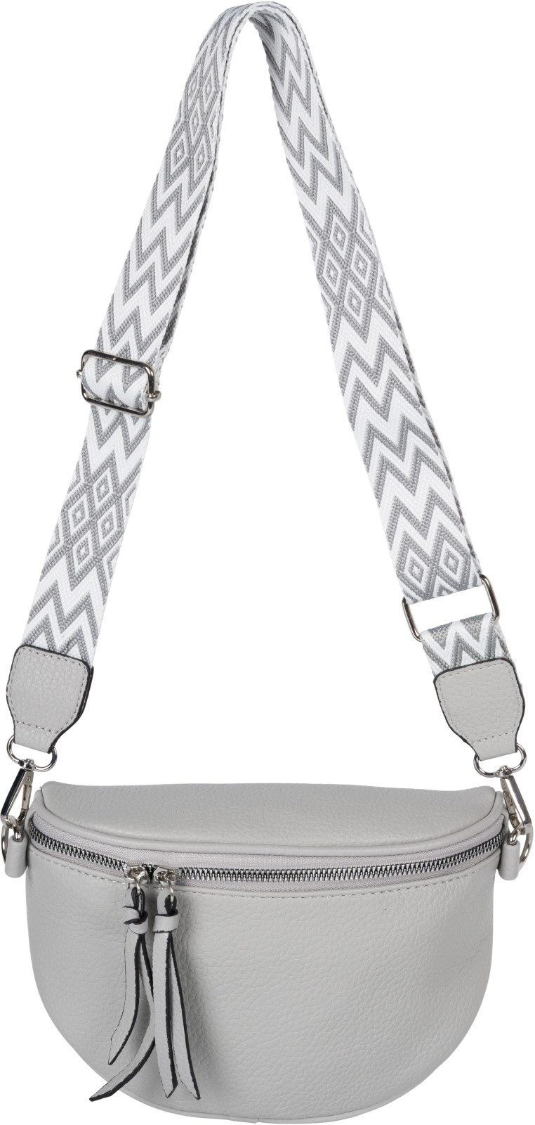 styleBREAKER Umhängetasche Halbmond Crossbody Bag Zick-Zack günstig online kaufen