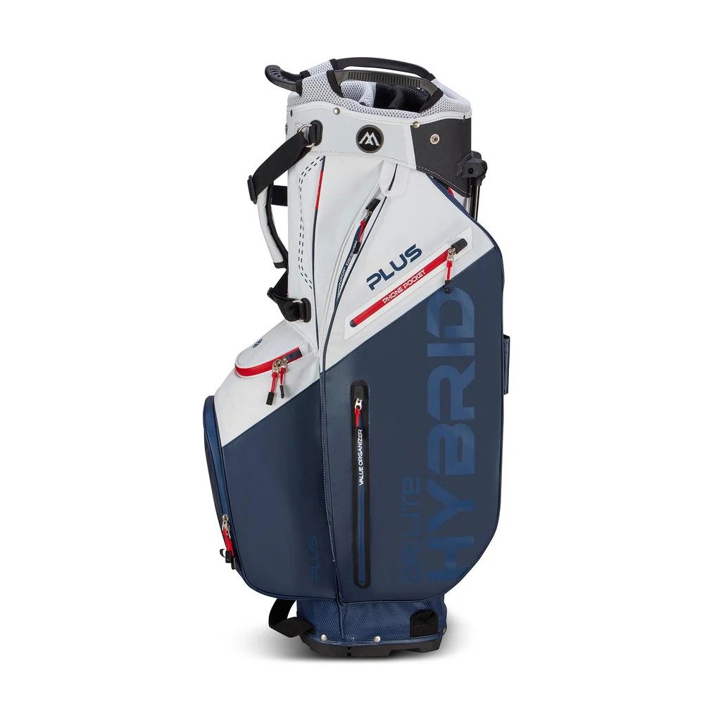 BIG MAX Cartbag Big Max Standbag Dri Lite Hybrid Plus Weiß-Navy-Rot