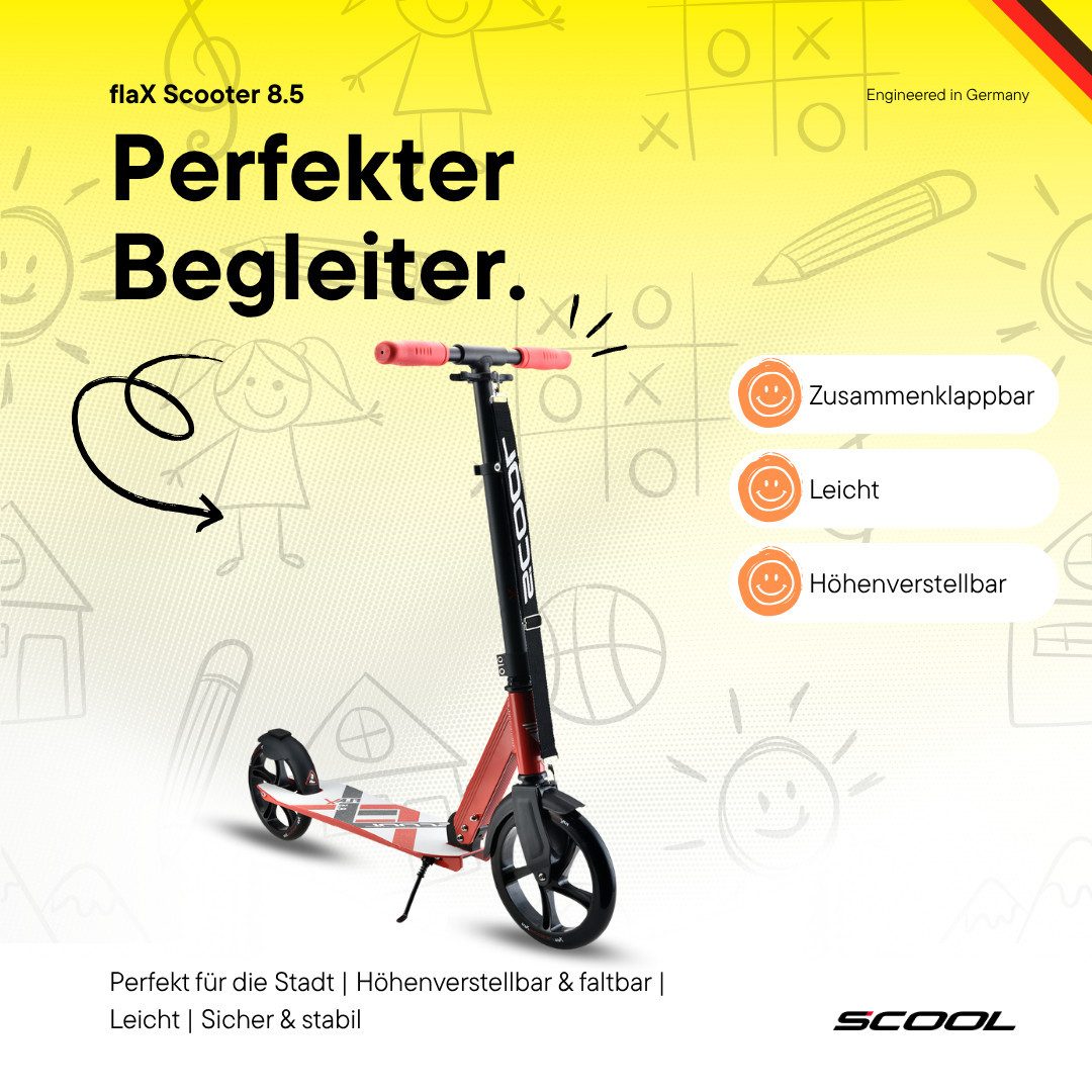 S’COOL Cityroller flaX - City Roller, Klappbar und Höhenverstellbar
