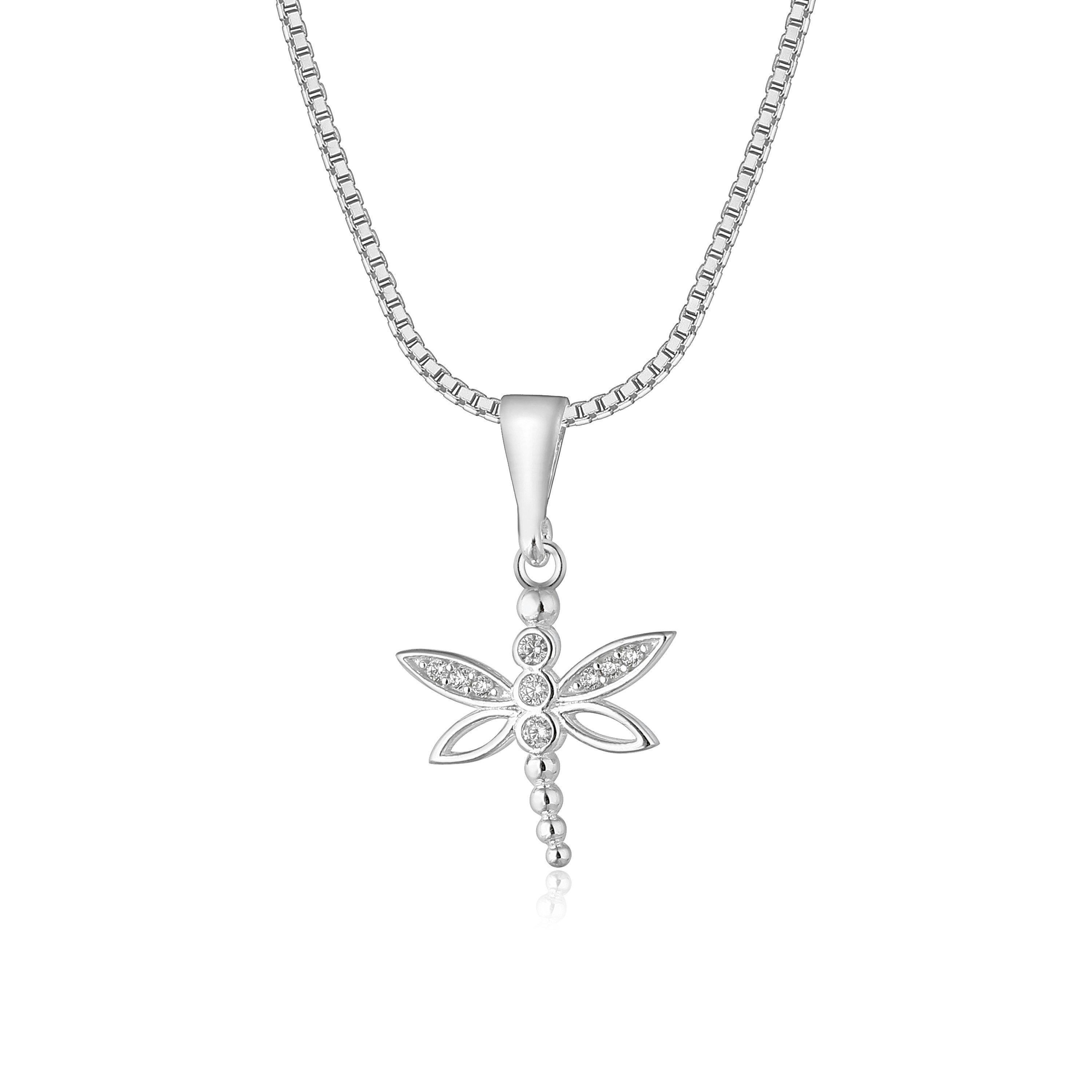 NAHLE Kette mit Anhänger Silberkette Libelle Kette, 925 Silber Anhänger mit günstig online kaufen