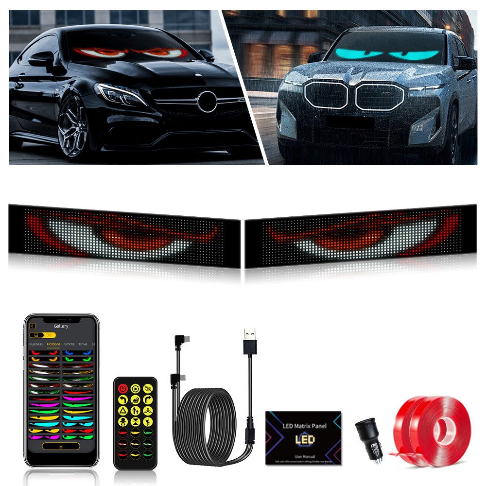 LED Dekolicht Flexibles LED-Display, Schild Design für Auto, Werbung & Party-Deko