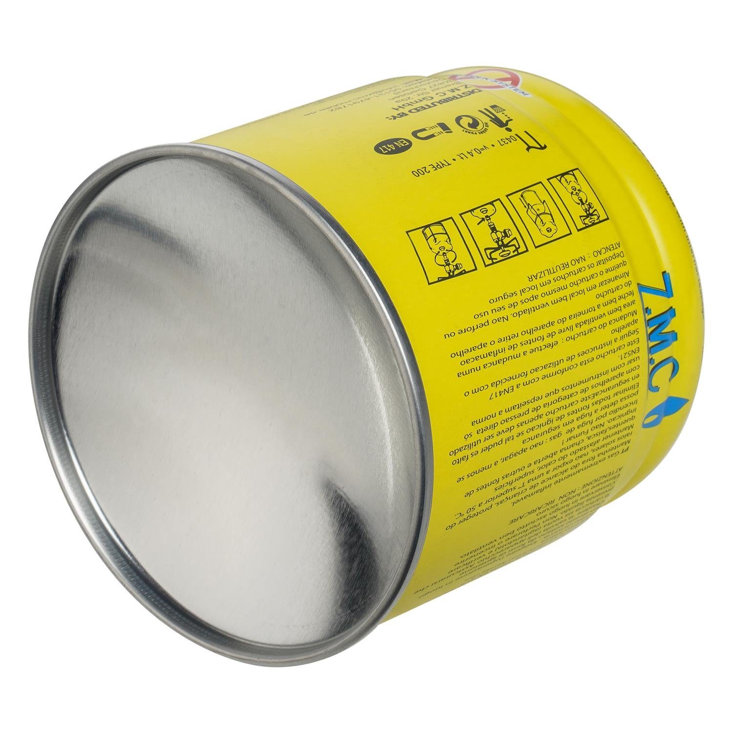 ZMC Gaskartusche 8x Butan Gas Kartusche 190g Anstechkartusche Propangas Gaskartusche, Zubehör für Campingkocher/Bunsenbrenner/Campinggas Typ: C200, EN417, Gaskartuschen Stechkartusche Gaskartuschen Butangas
