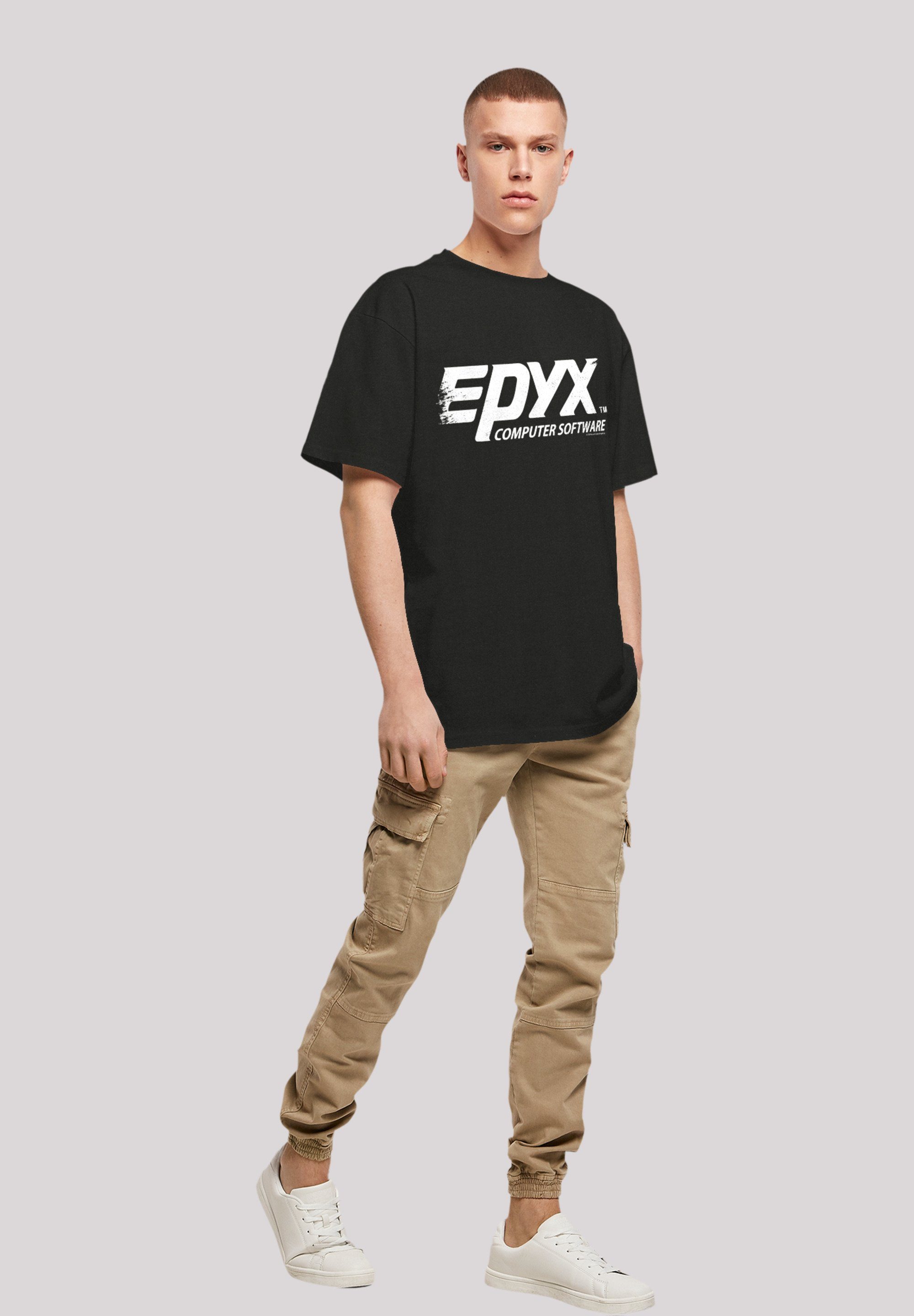 schwarz T-Shirt Logo EPYX Print F4NT4STIC WHT