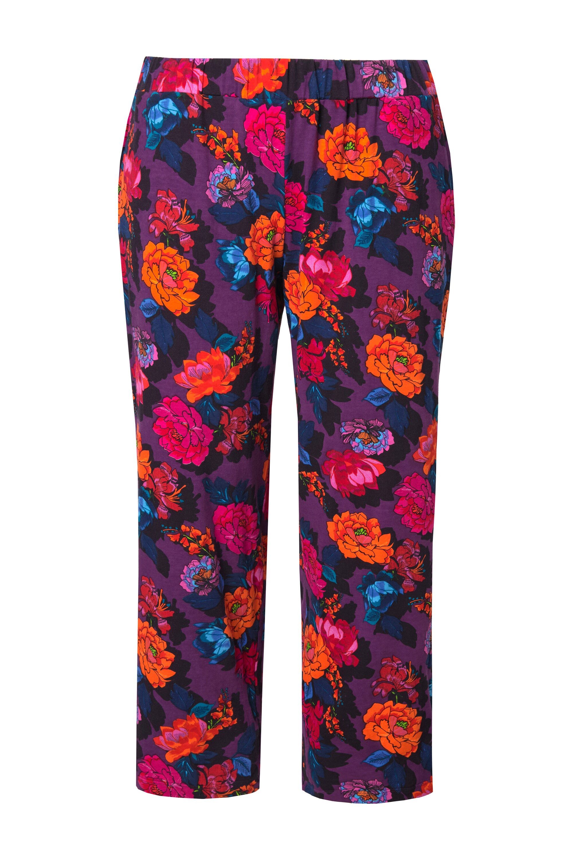 Ulla Popken Schlupfhose 7/8-Jerseyhose bedruckt gerades günstig online kaufen