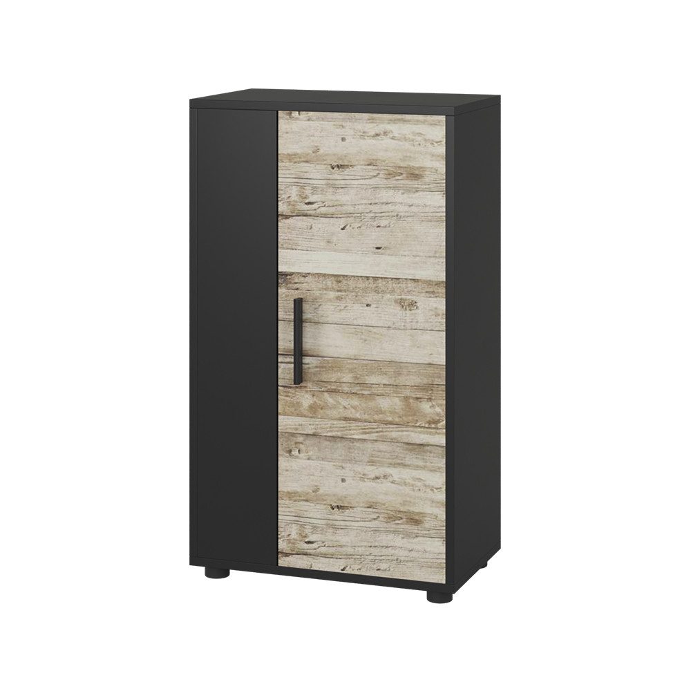 Vicco Highboard Berno, Schwarz/Sandeiche, 50.1 x günstig online kaufen