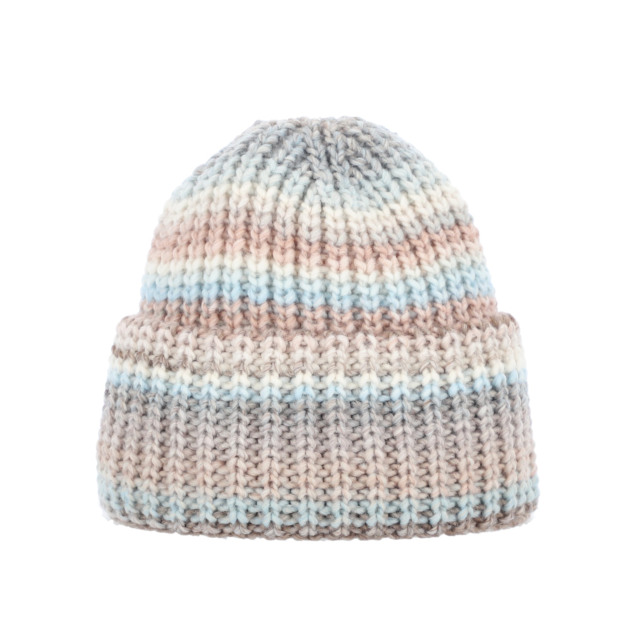 halsüberkopf Accessoires Strickmütze Umschlagmütze mit Farbverlauf Made in Germany!