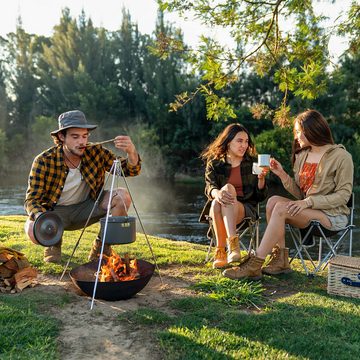 Naturehike Suppentopf Tragbarer Hängetopf, Camping Kochgeschirr mit Deckel, Aluminiumoxid, Tragbares Kochset, Hochwertige Materialien