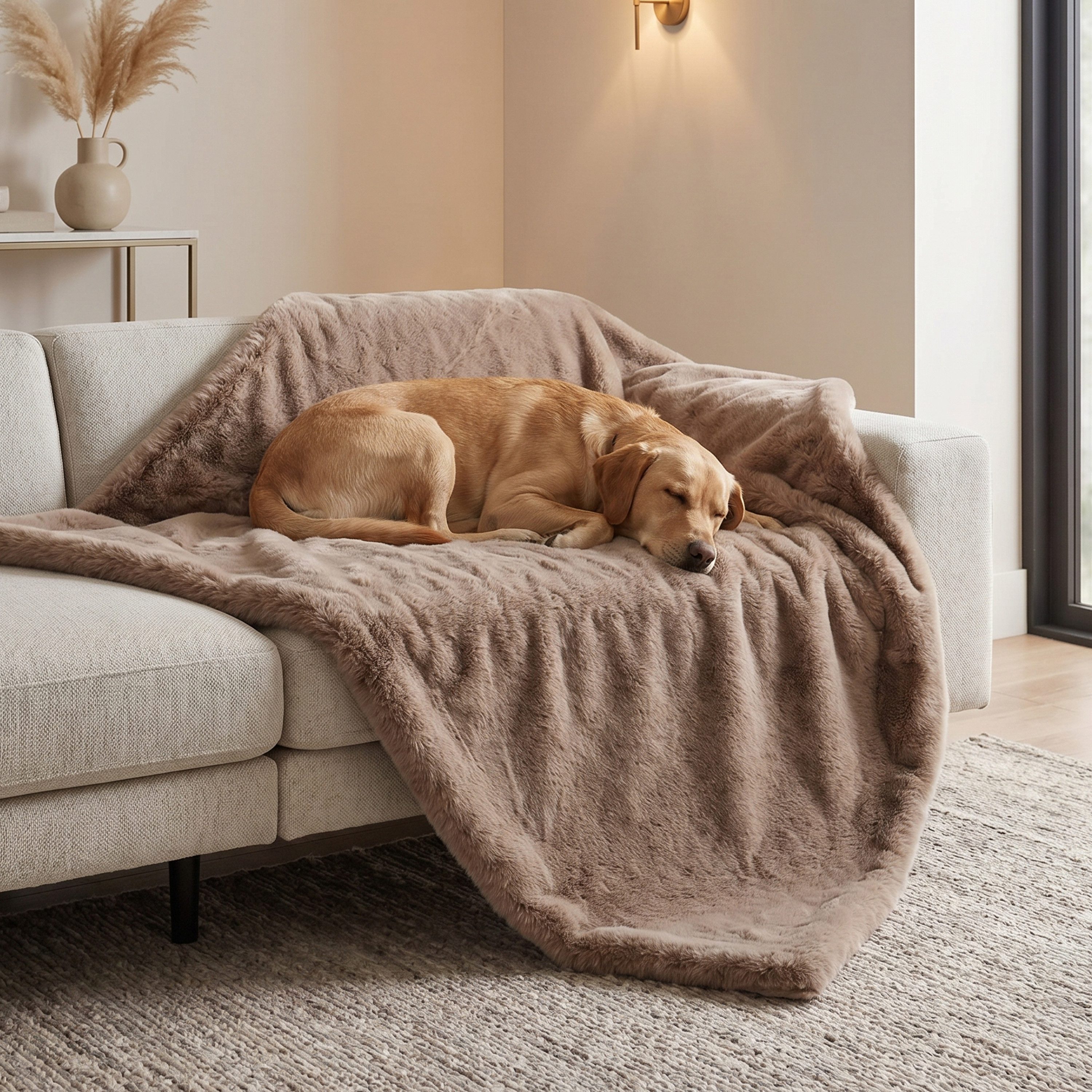 CAILY Tierdecke Wasserdichte Hundedecke & Sofaschutz, Super Weich, Größe: 152 x 127 cm, Großflächiger Schutz, Maschinenwaschbar