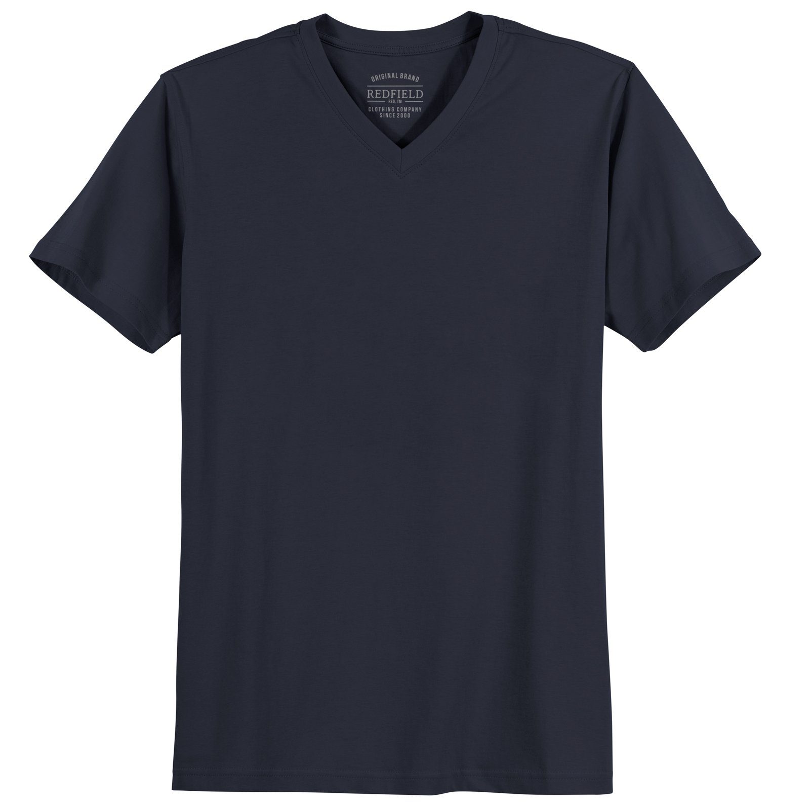 redfield V-Shirt Übergrößen T-Shirt dunkelblau Redfield V-Ausschnitt Quentin