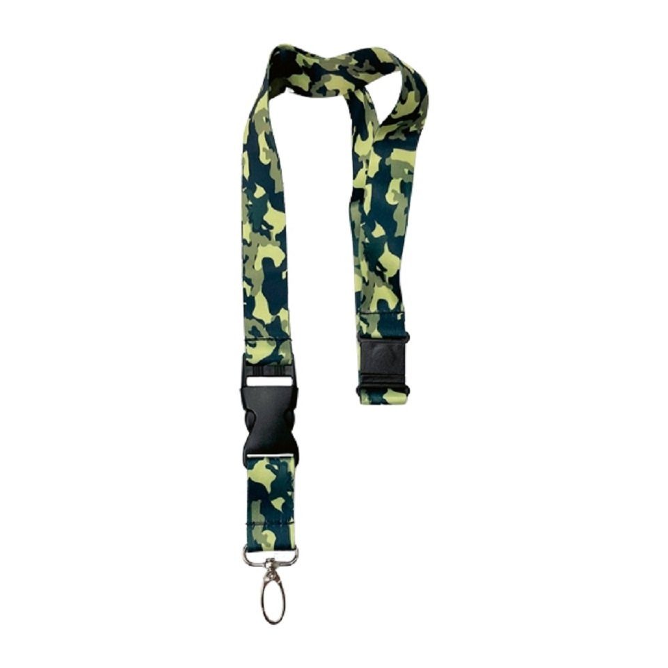 Schlüsselanhänger Schlüsselband Camouflage grün