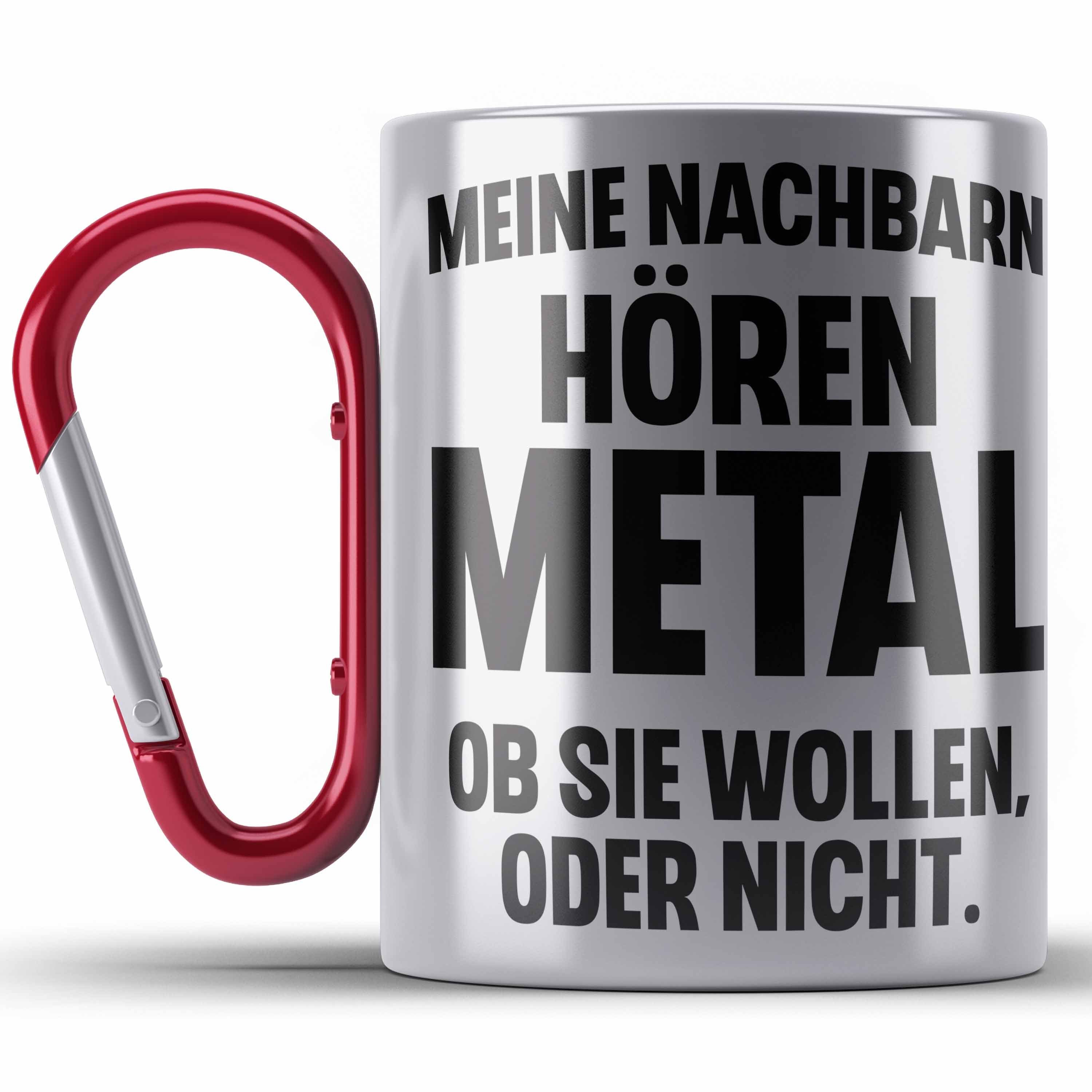 Trendation Thermotasse Heavy Metal Geschenke Rockmusik Geschenk Edelstahl  Tasse Lustig Deko