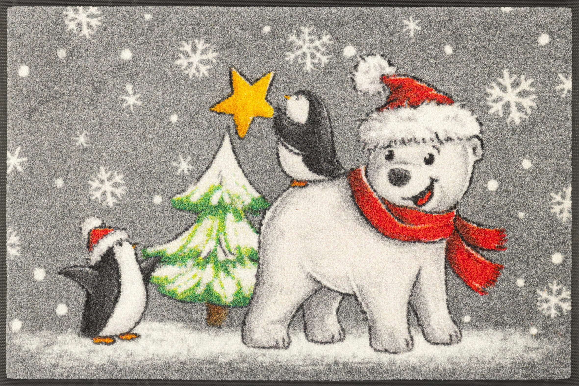 wash+dry by Kleen-Tex Fußmatte Polar Friends, rechteckig, Höhe: 7 mm günstig online kaufen