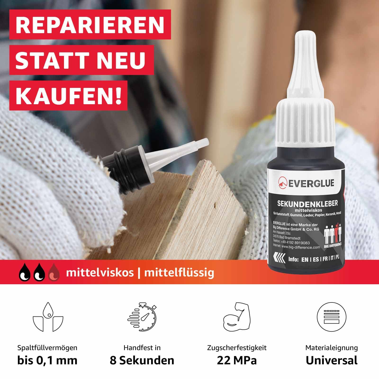 Everglue Sekundenkleber Everglue Sekundenkleber Cyanacrylat mittelviskos günstig online kaufen