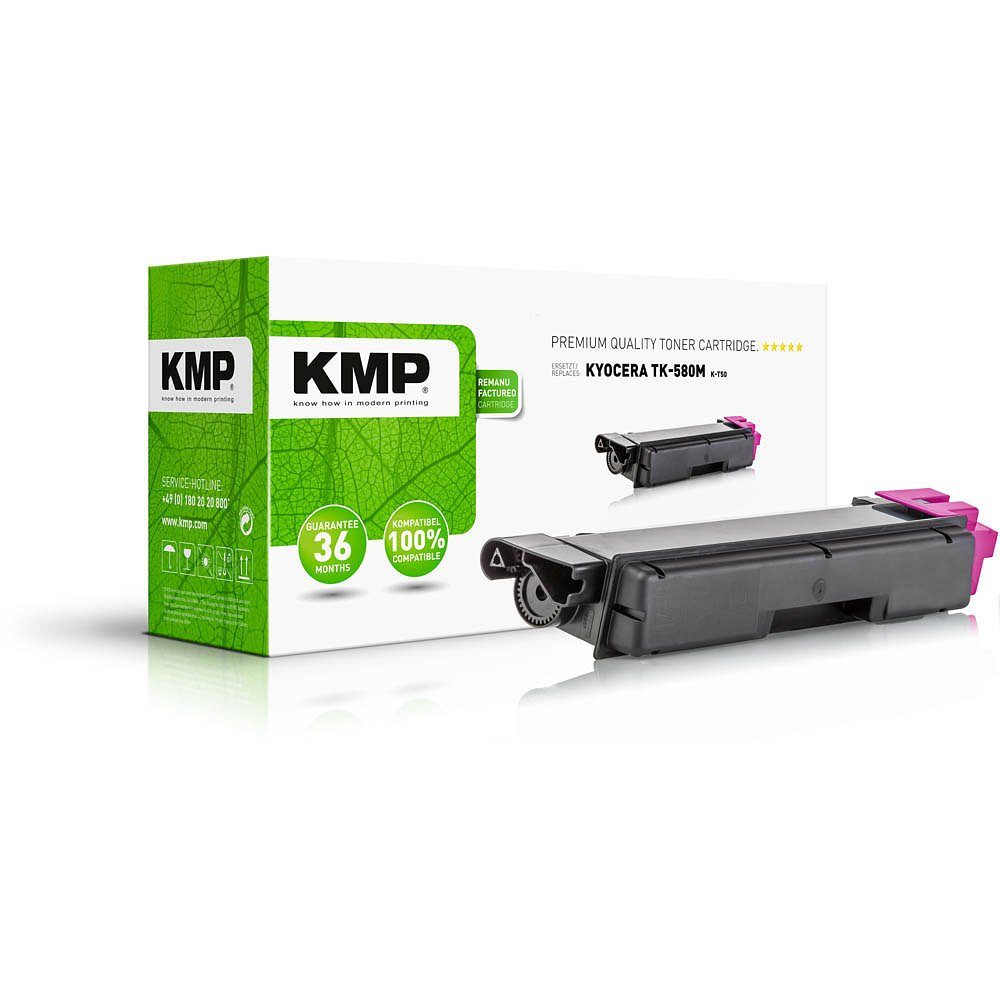 KMP Tonerkartusche 1 Toner K-T50 ERSETZT Kyocera TK-580M - magenta, (1-St)