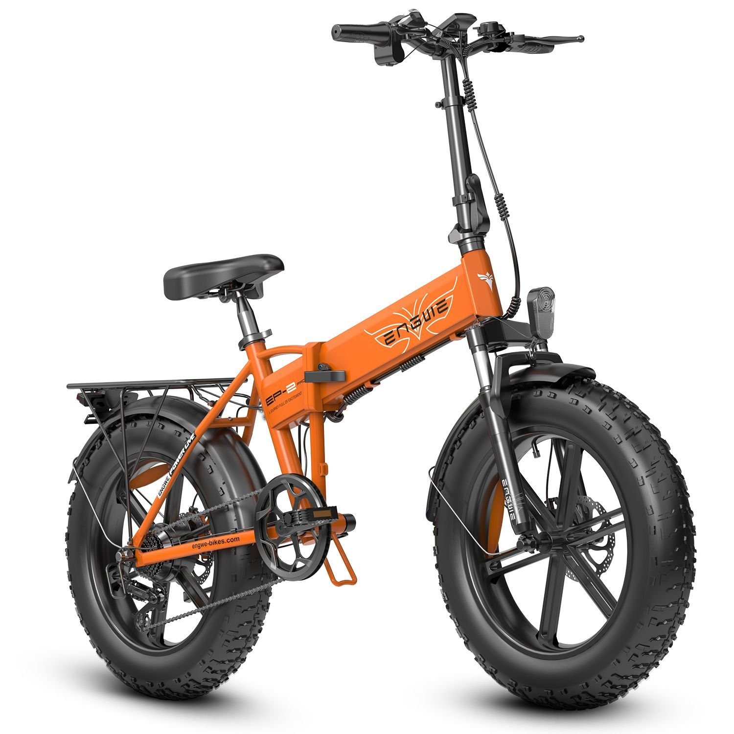 ENGWE E-Bike EP-2 PRO 45km/h 700W elektrische Maschinen, 7 Gang Shimano, Heckmotor, (Mit Batterieladegerät, Mit beleuchteter LED), 48V 13Ah, Motoren,zusammenklappbar orange