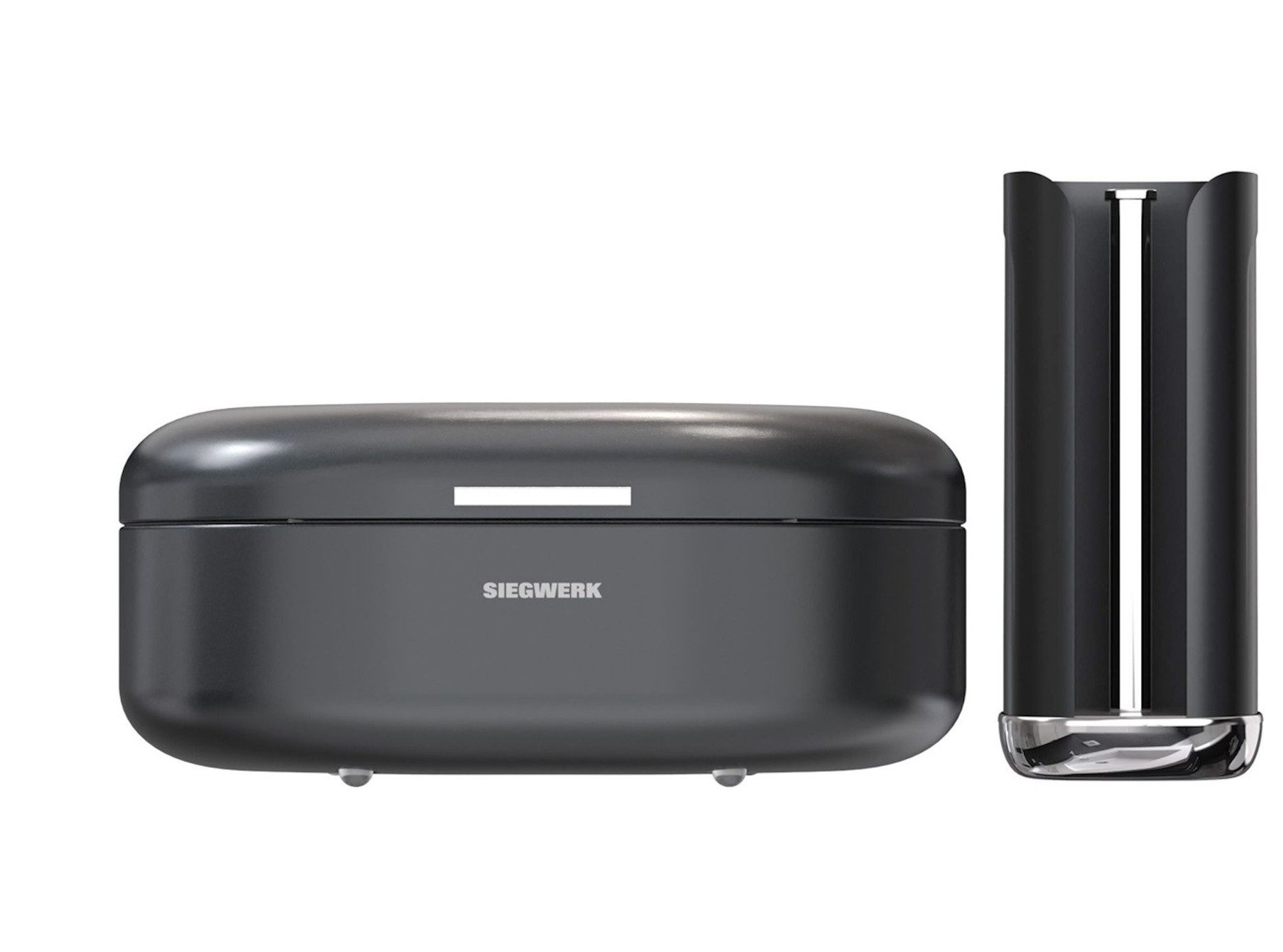 SIEGWERK Brotkasten SIEGWERK Kombiangebot Brotkasten PANEA L & Rollenhalter Night Echo