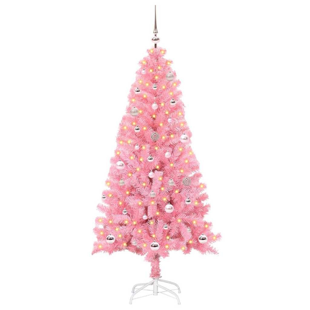 vidaXL Künstlicher Weihnachtsbaum Weihnachtsbaum Rosa 150 cm PVC