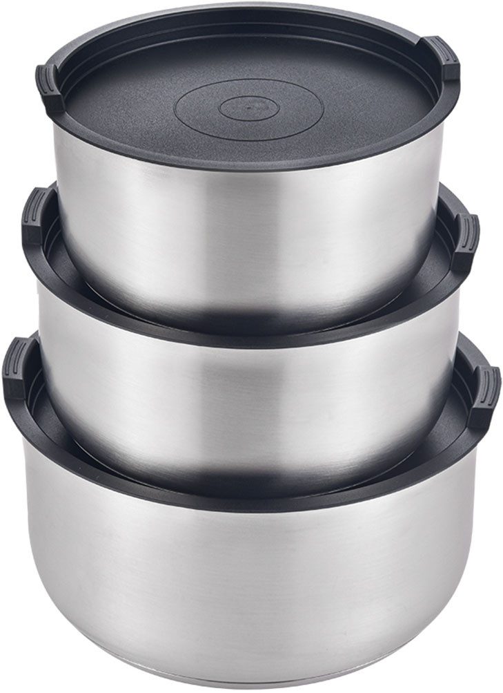 GSW Topf-Set EASY CLICK, Edelstahl (Set, 8-tlg), ideal für den Camper geeignet. Induktion