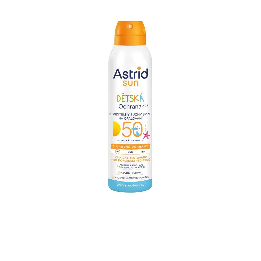 Astrid Selbstbräunungscreme Unsichtbares Trockenspray für Kinder zum Bräunen SPF 50 Sun 150 ml