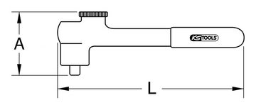 KS Tools Umschaltknarre, 1/2" mit Schutzisolierung, 32 Zahn