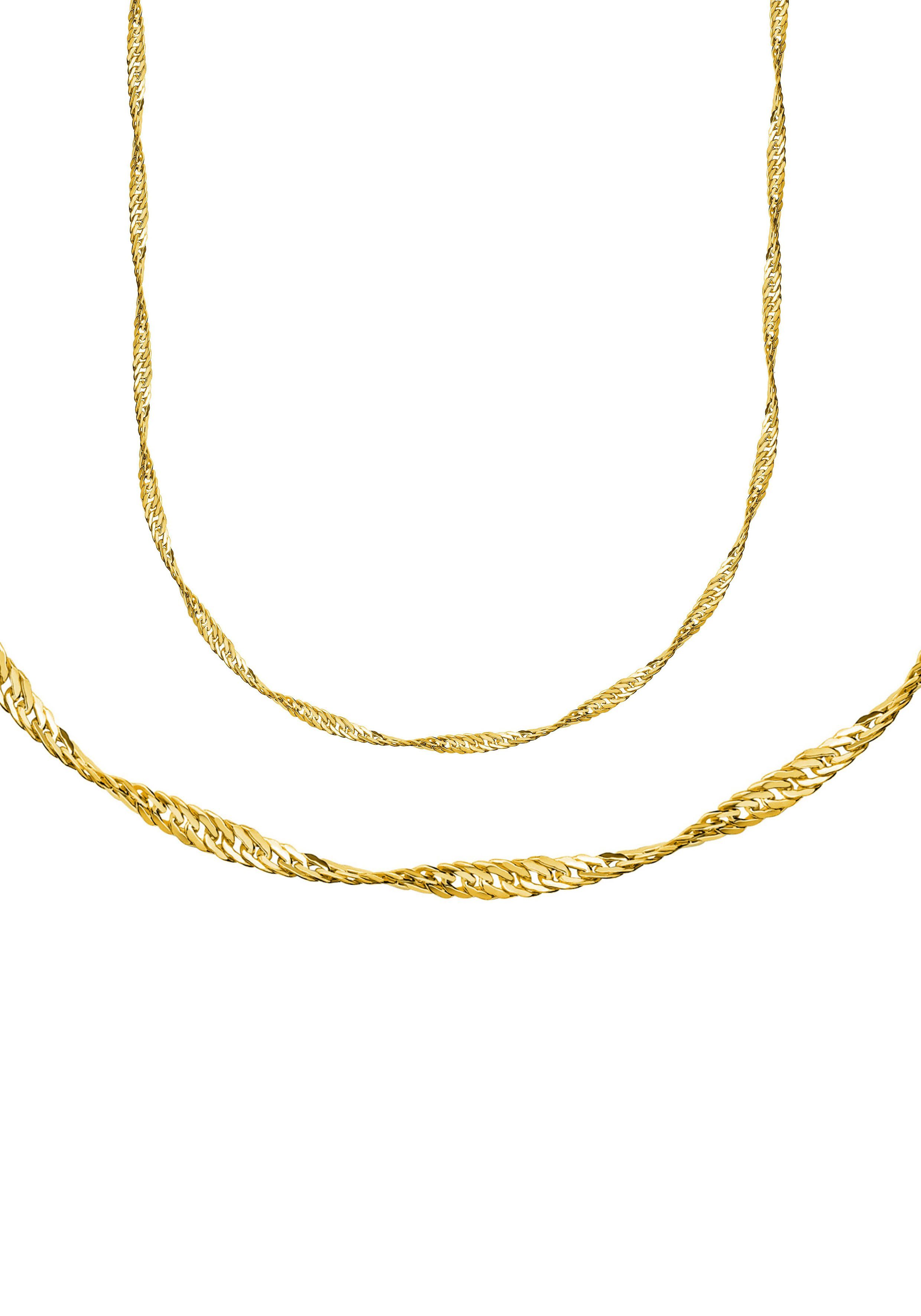 Firetti Goldkette Schmuck Geschenk Gold 333 Singapur, ca. 1,4 mm breit, Made in Germany