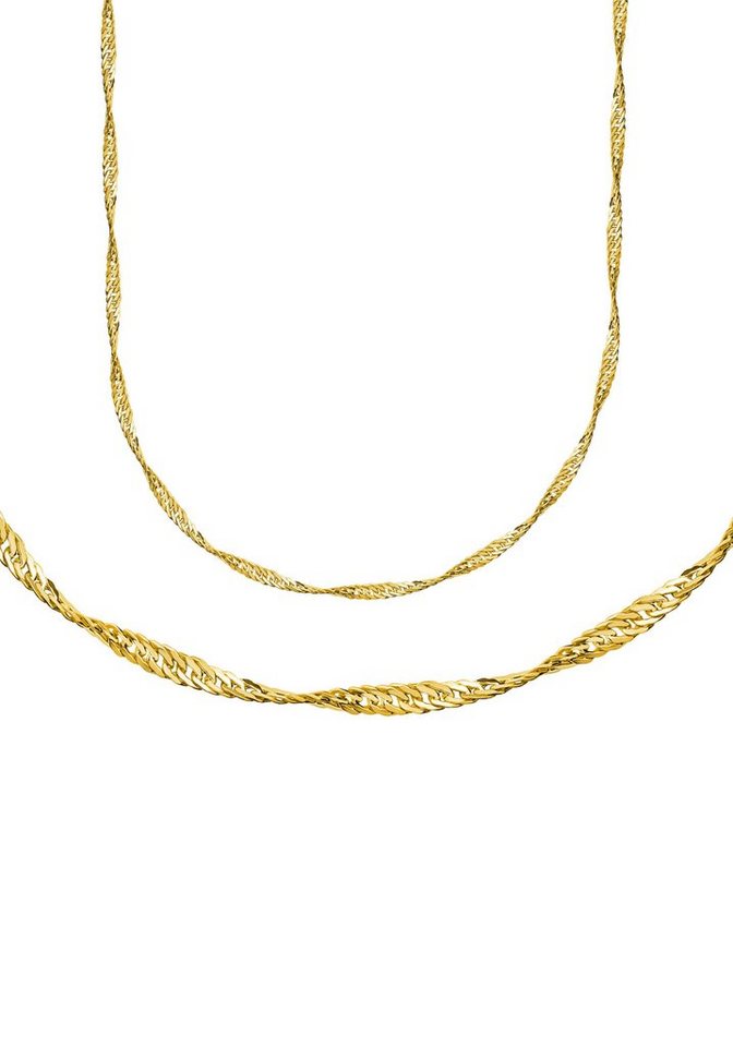 Firetti Goldkette Schmuck Geschenk Gold 333 Singapur, ca. 1,4 mm breit, zu  Hoodie, Kleid, Shirt, Jeans, Sneaker! Anlass Geburtstag Weihnachten