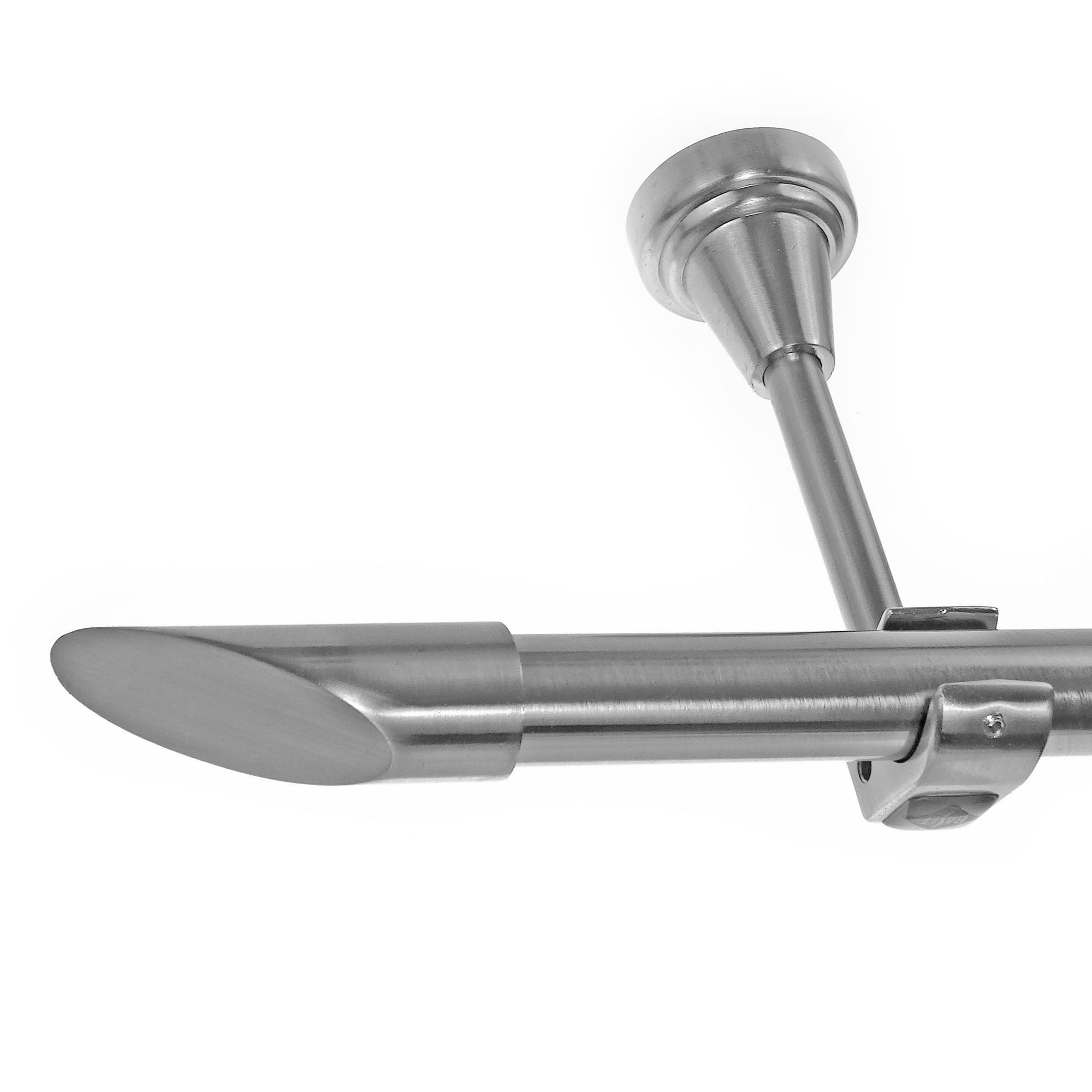 BASIT Gardinenstange Edelstahloptik 20mm mit Wandträgern günstig online kaufen