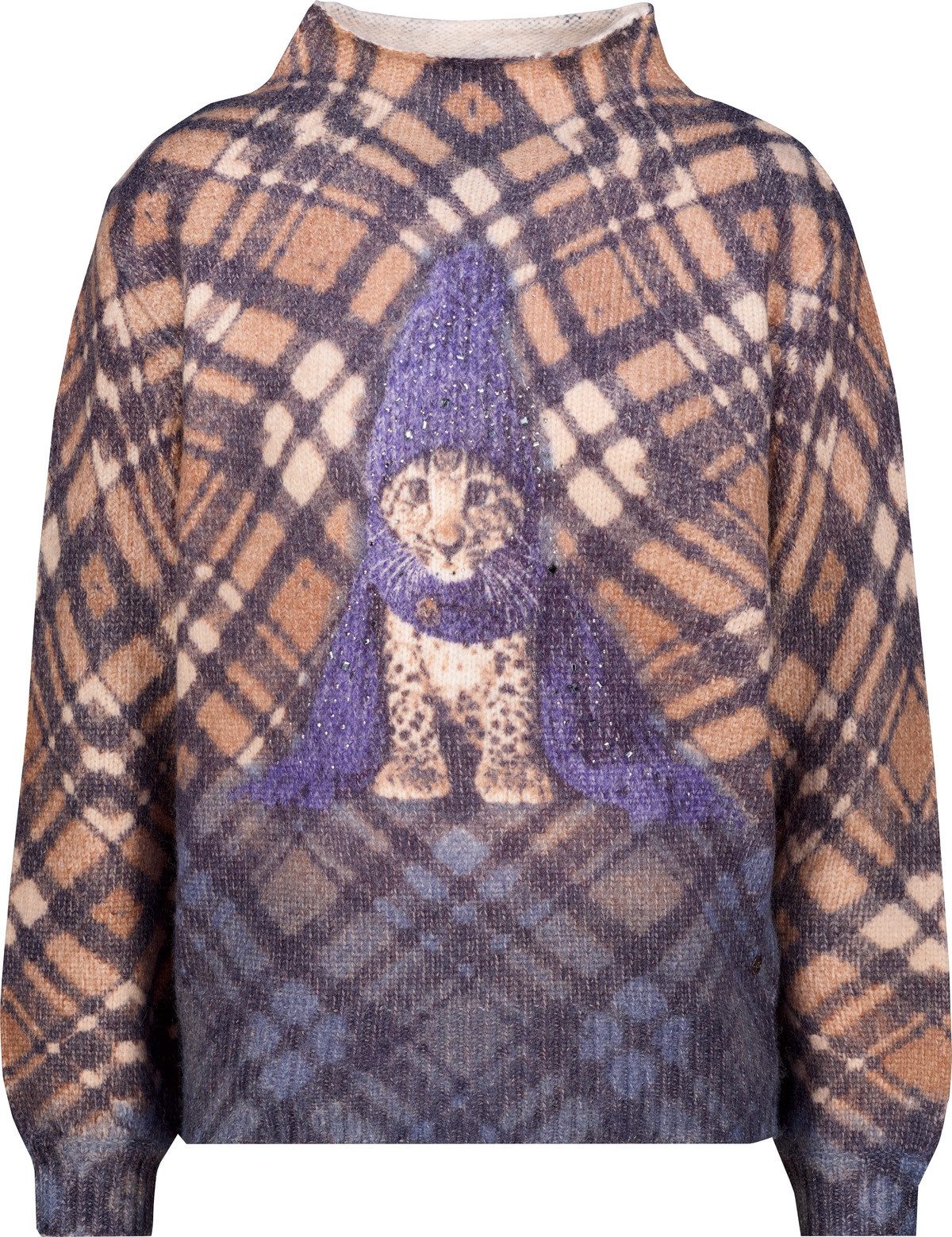 Monari Strickpullover Pullover espresso gemustert