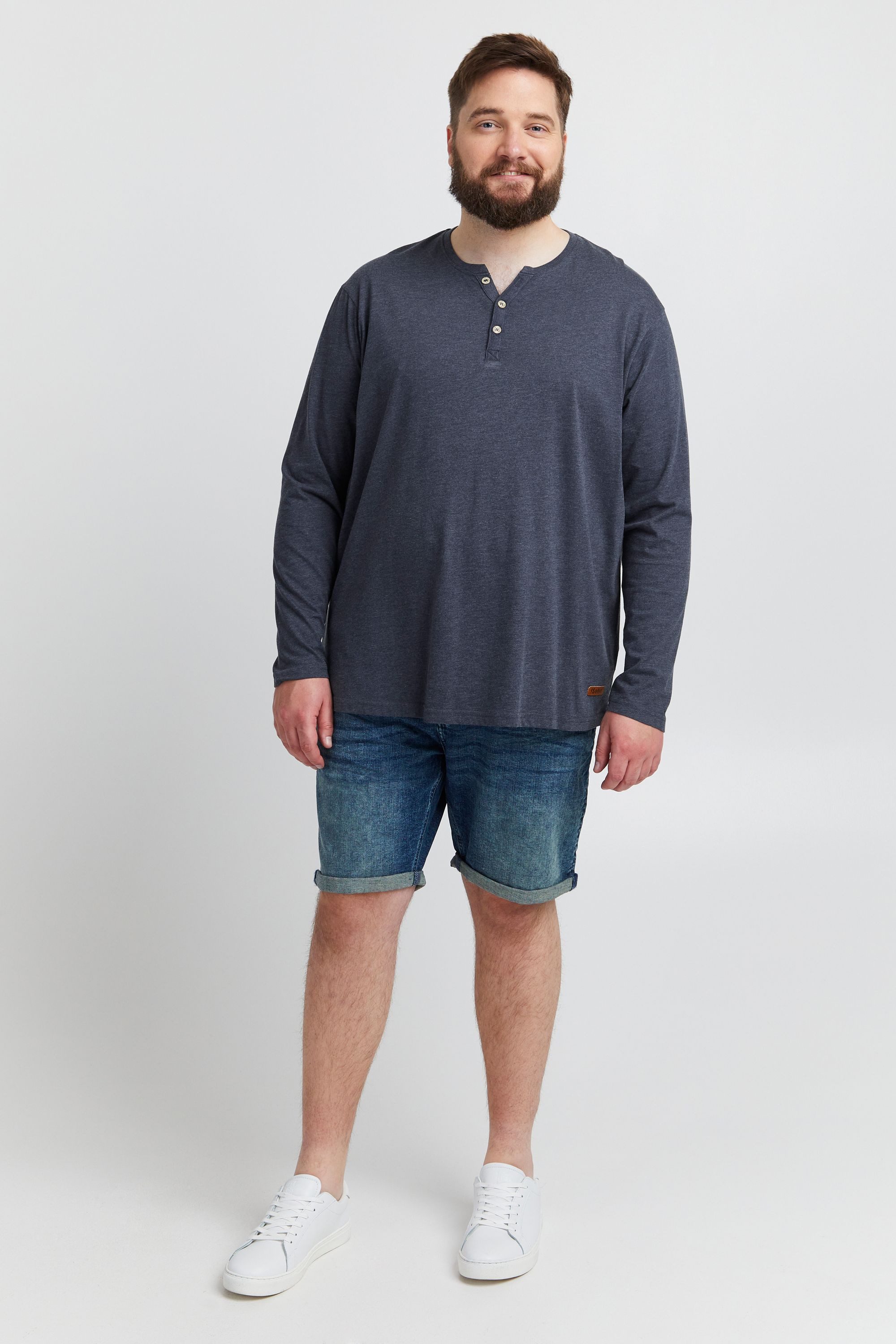 !Solid Longsleeve SDVolko Big & Tall Modisches Oberteil in großen Größen günstig online kaufen